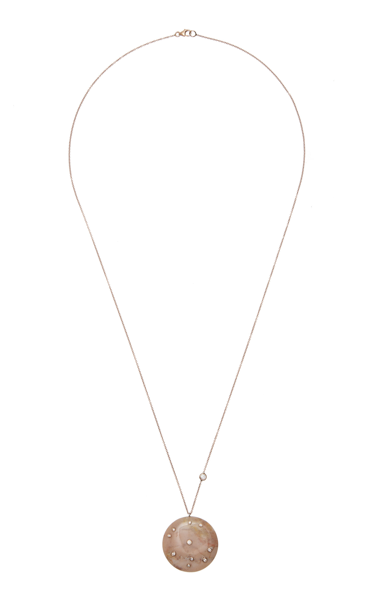 Large Constellation 14K Rose Gold Marble Necklace