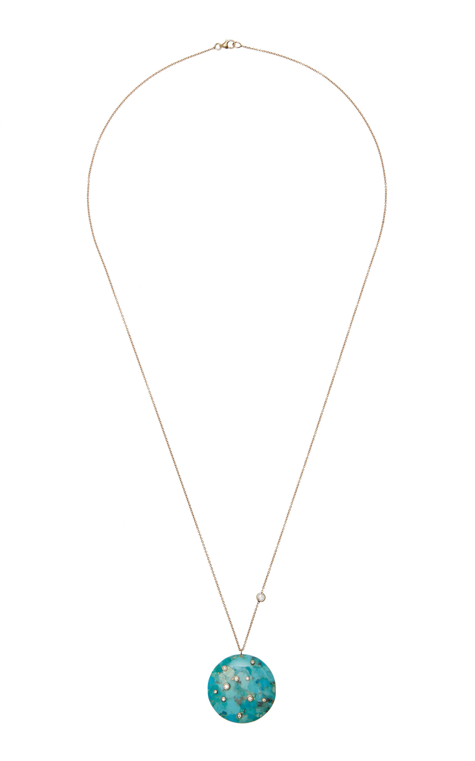 Bleecker & Prince Large Constellation 14K Yellow Gold Turquoise Necklace - Blue - OS - Moda Operandi