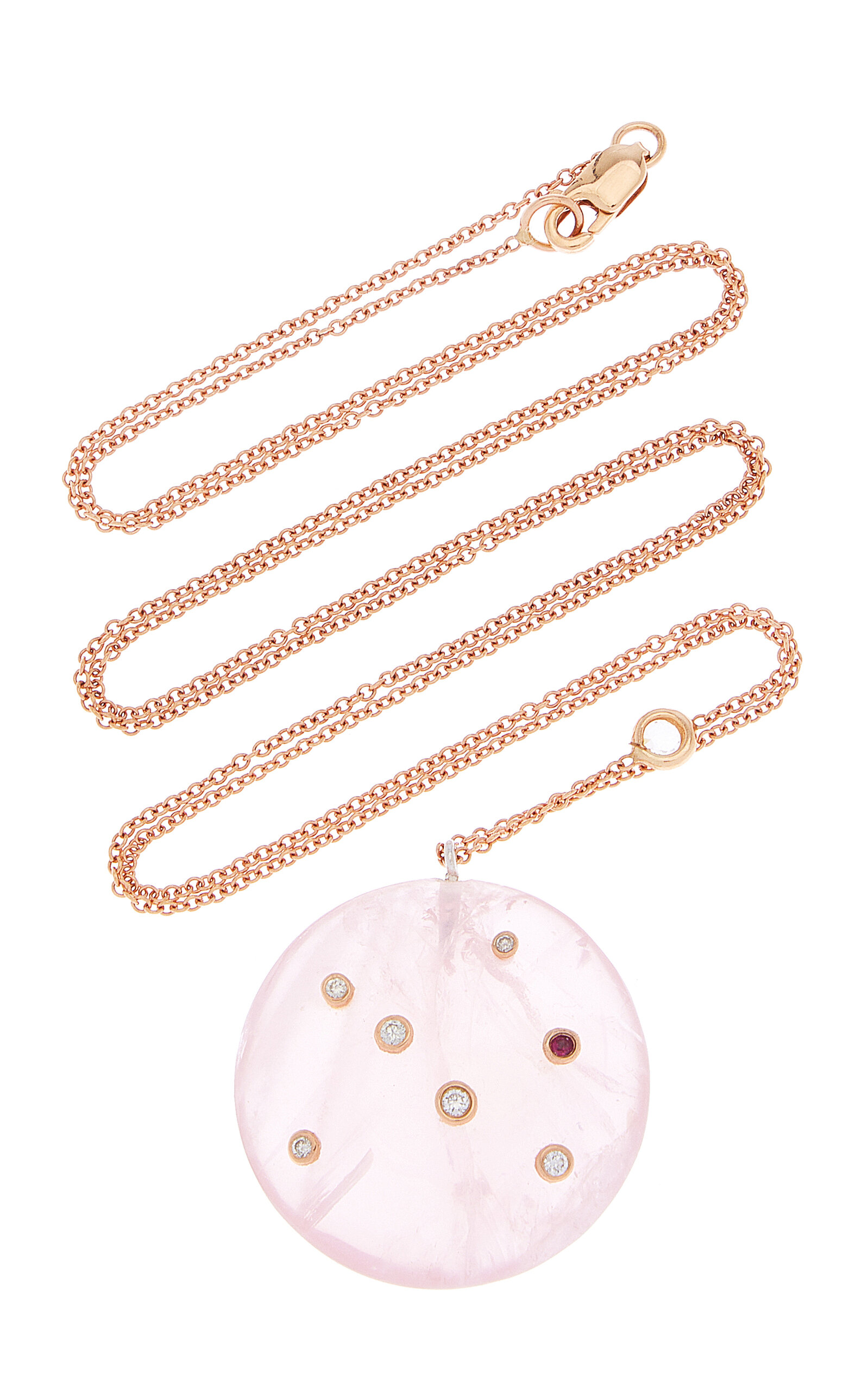 Mini Constellation 14K Rose Gold Quartz Necklace