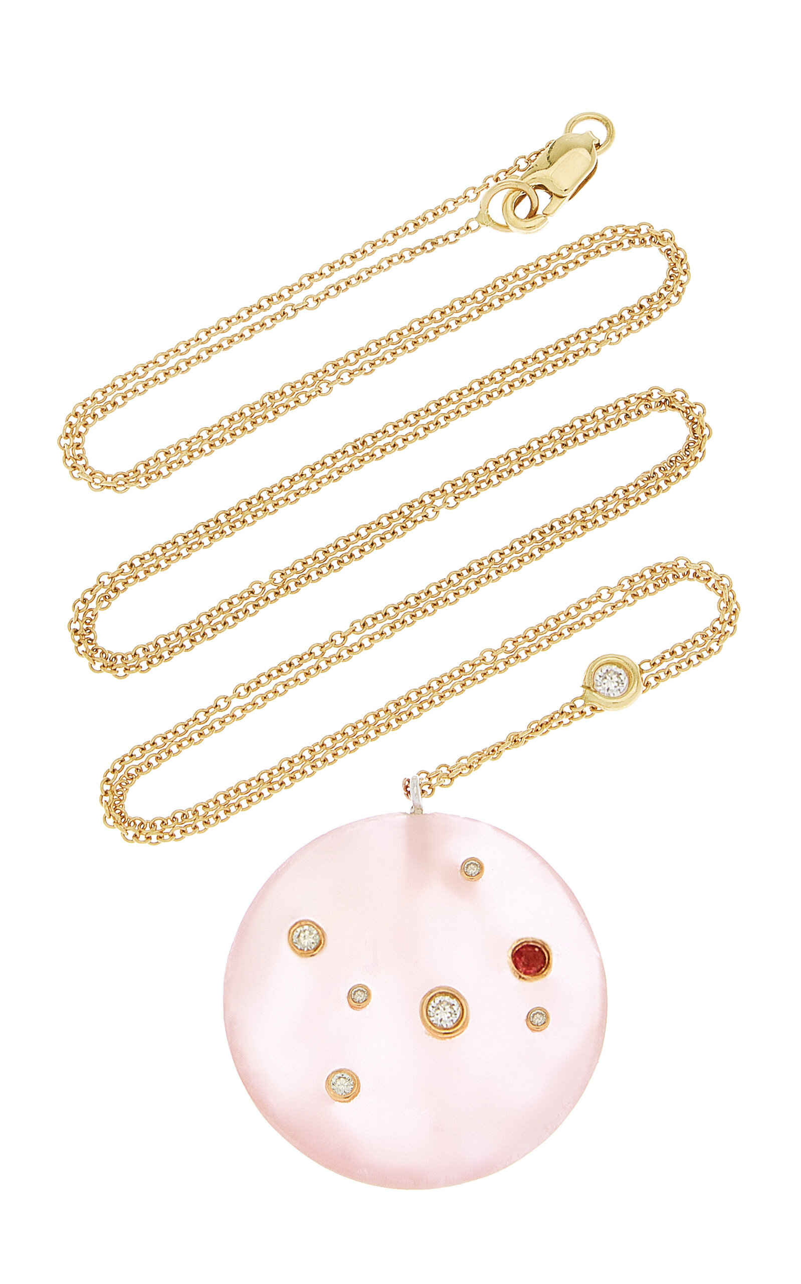 Mini Constellation 14K Rose Gold Quartz Necklace