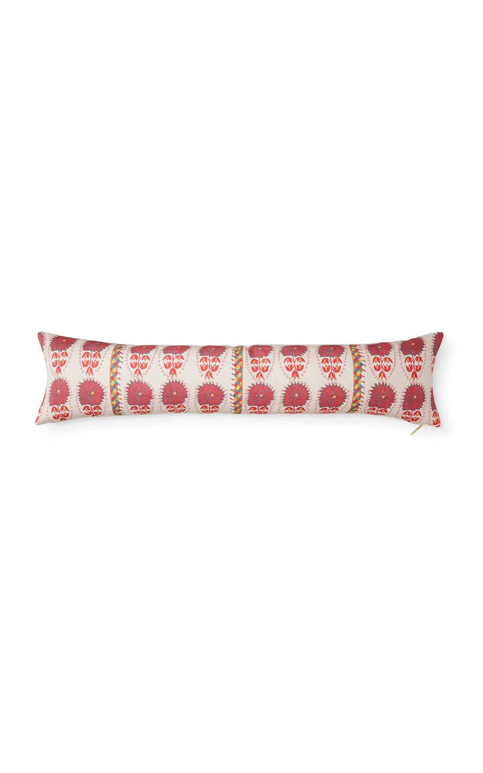 Shop St. Frank Suzani Daisy Linen-cotton Pillow In Pink