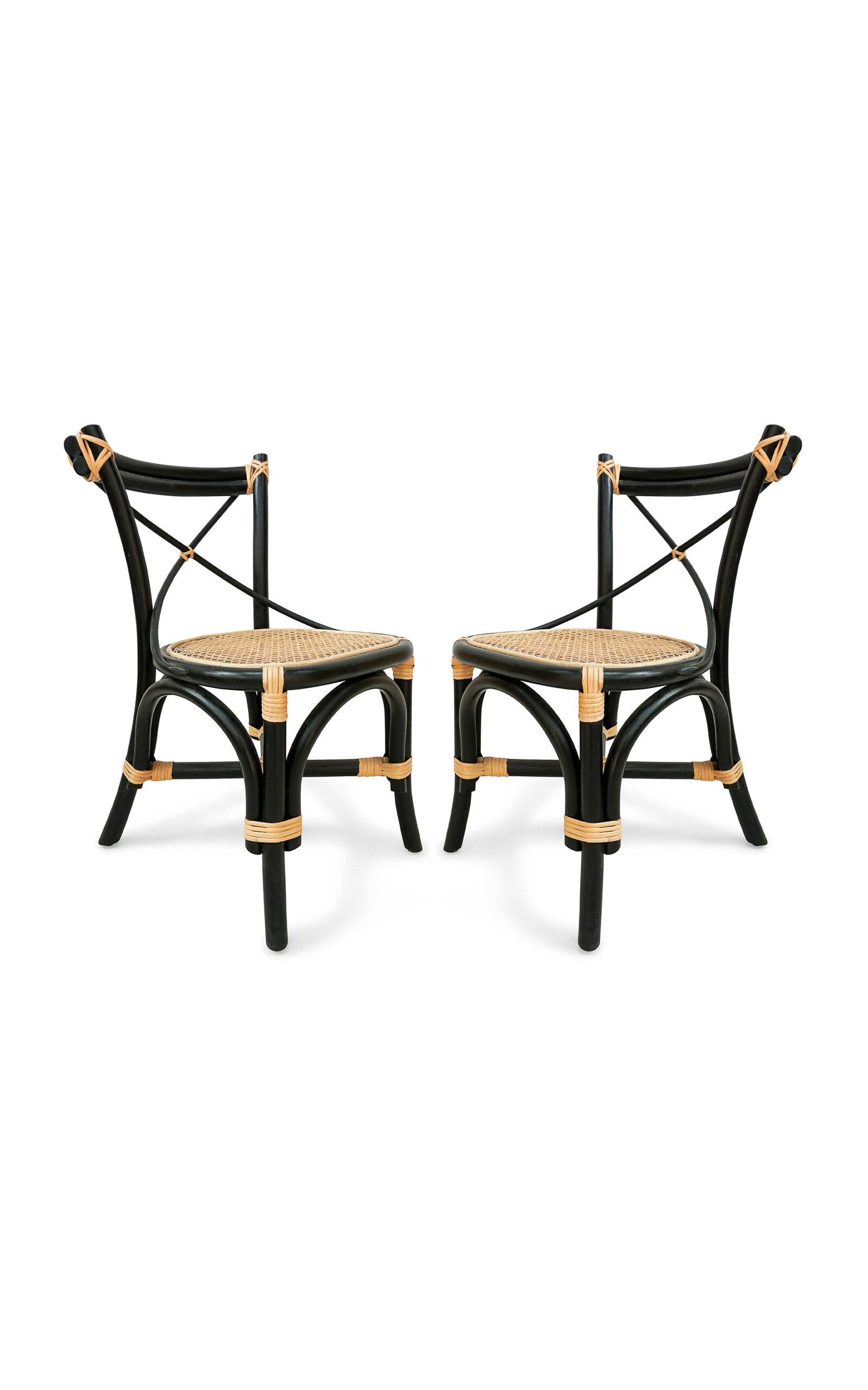 Poppie Toys Set-of-Two Rattan Kids Farm Chairs