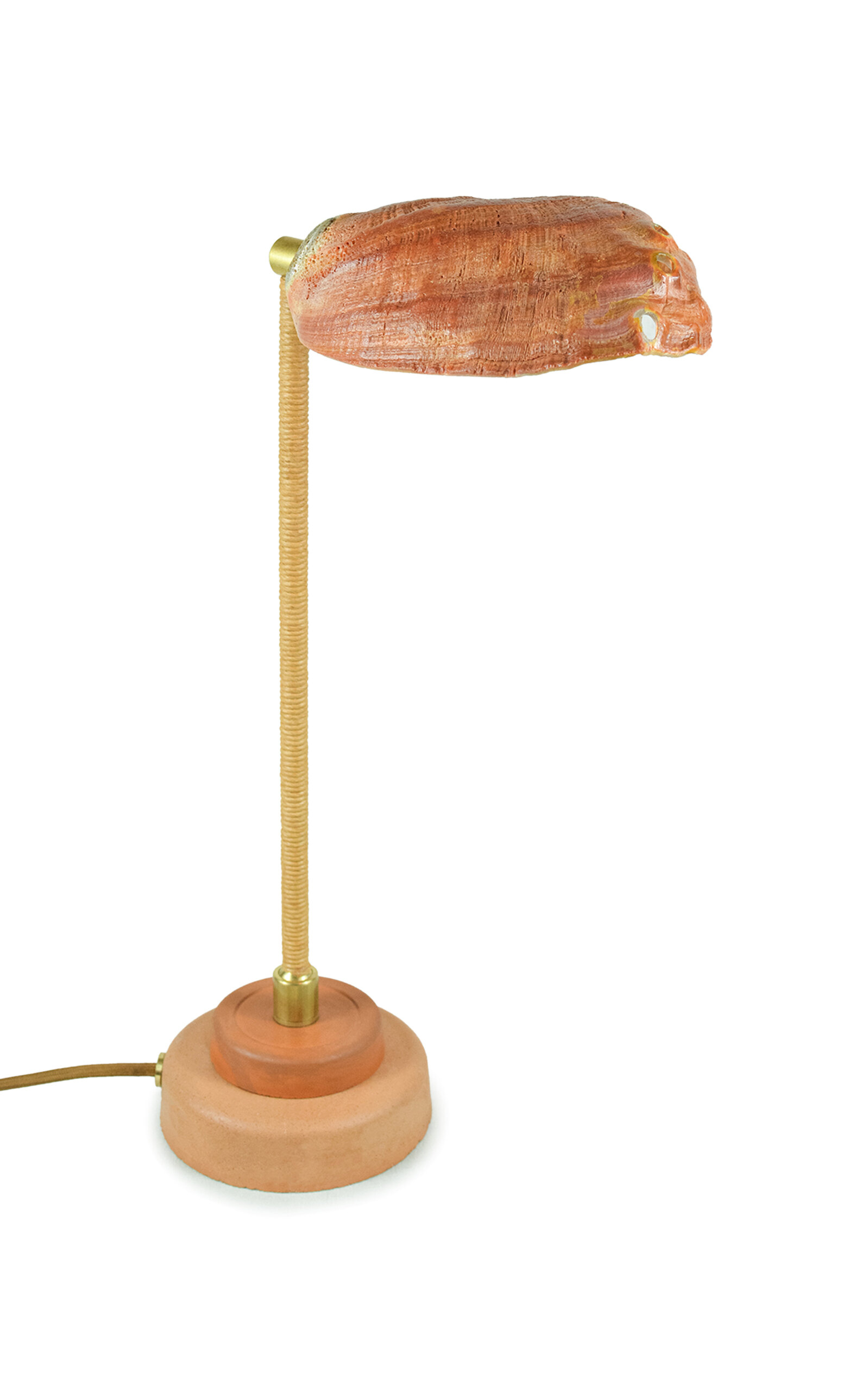 Tennant New York Abalone Lawyer's Lamp In Red