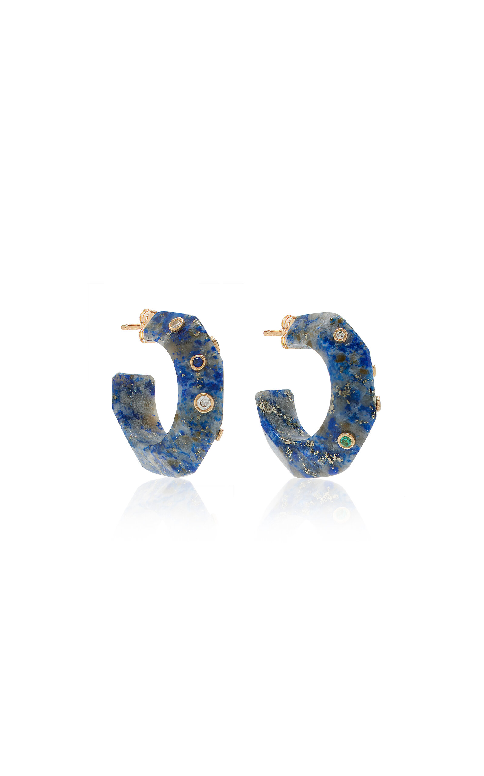 Gold Mountain 14K Yellow Gold Lapis Earrings