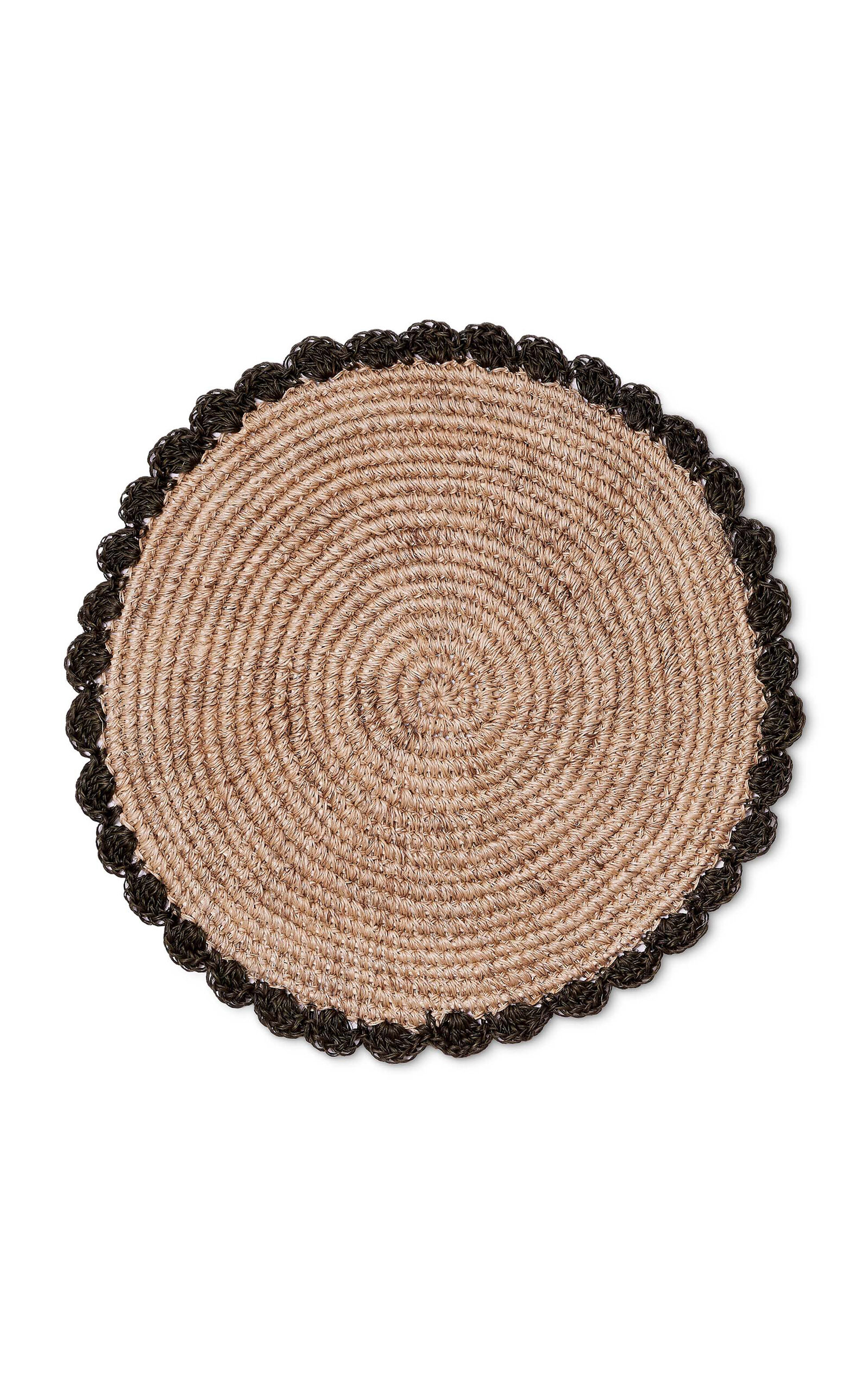 St. Frank Fique Placemat In Dark Green