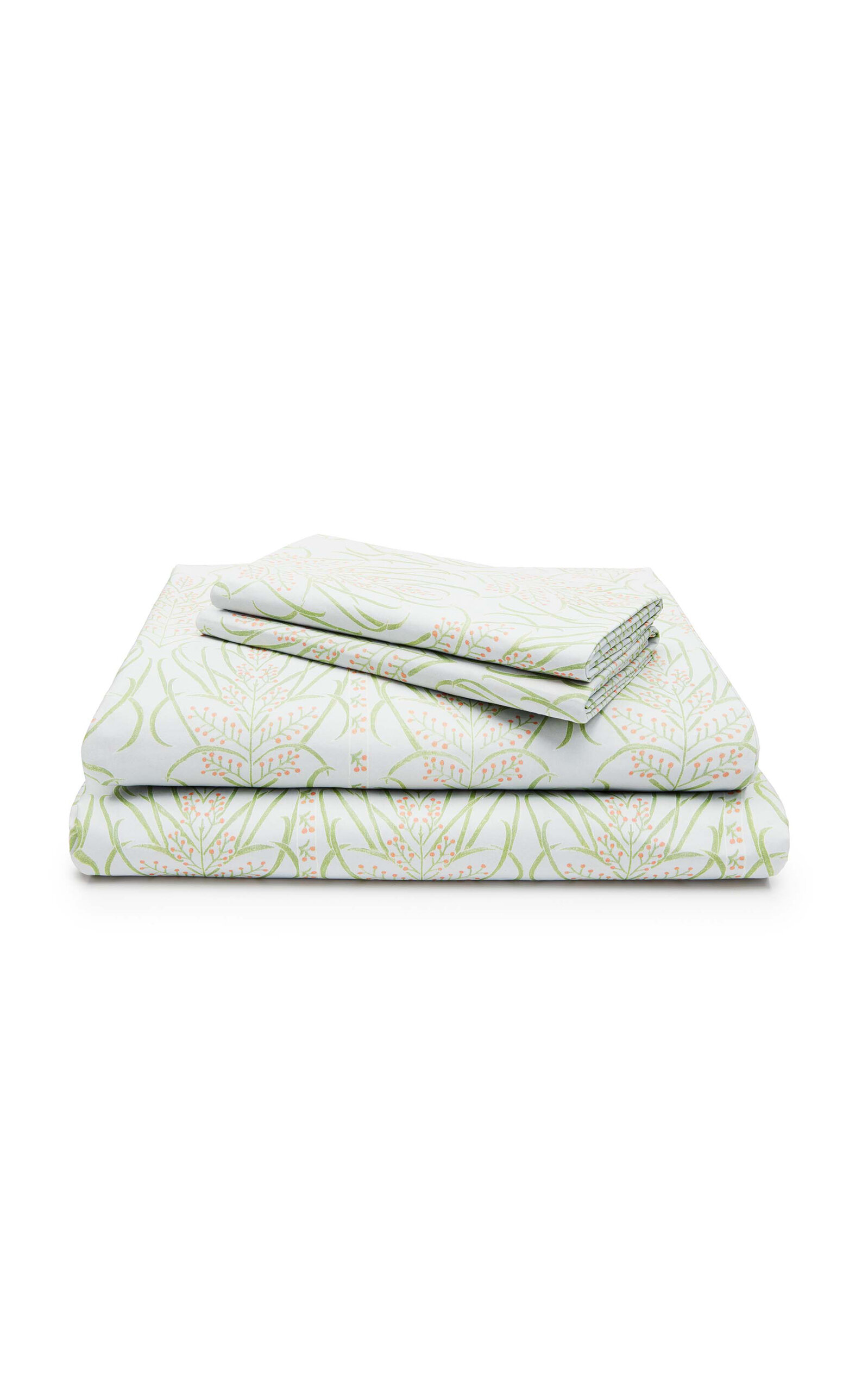 St. Frank Suzani Vines Cotton King Sheet Set - Green