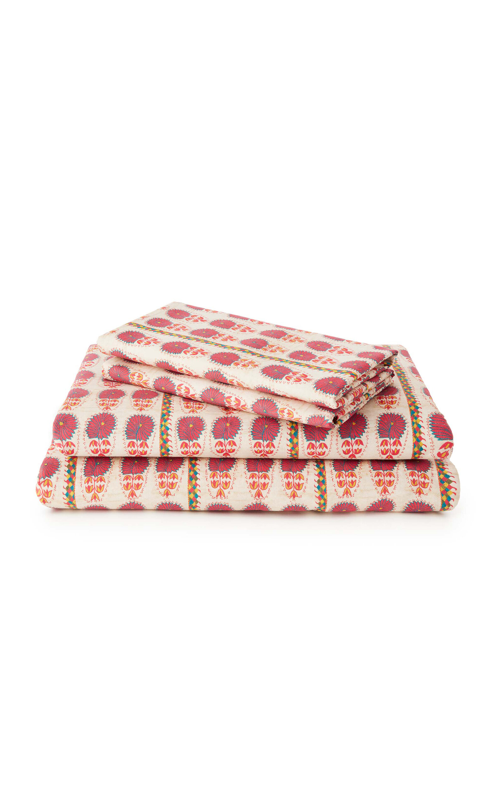 St. Frank Suzani Daisy Cotton King Sheet Set - Pink