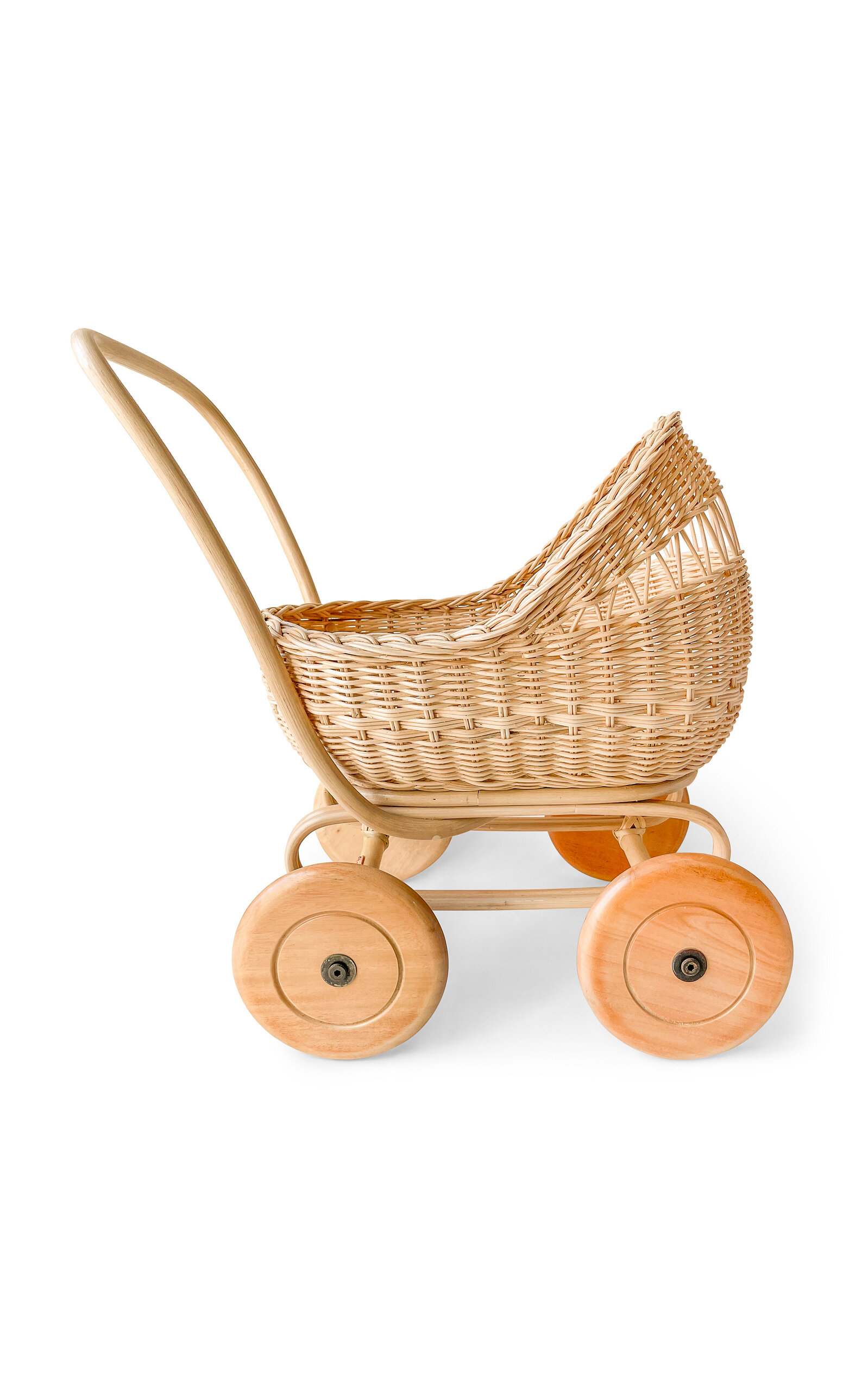 Poppie Toys Kids Rattan Toy Pram