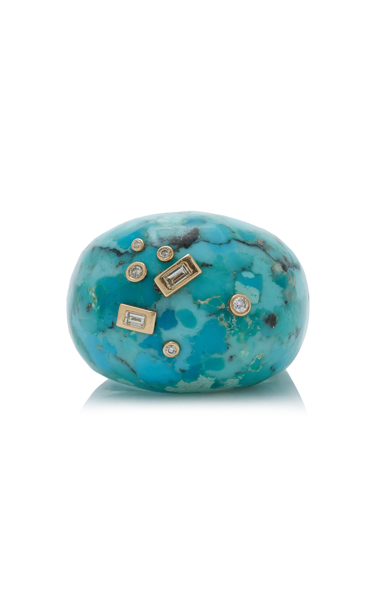 Large Foam Bubble Bath Turquoise Ring