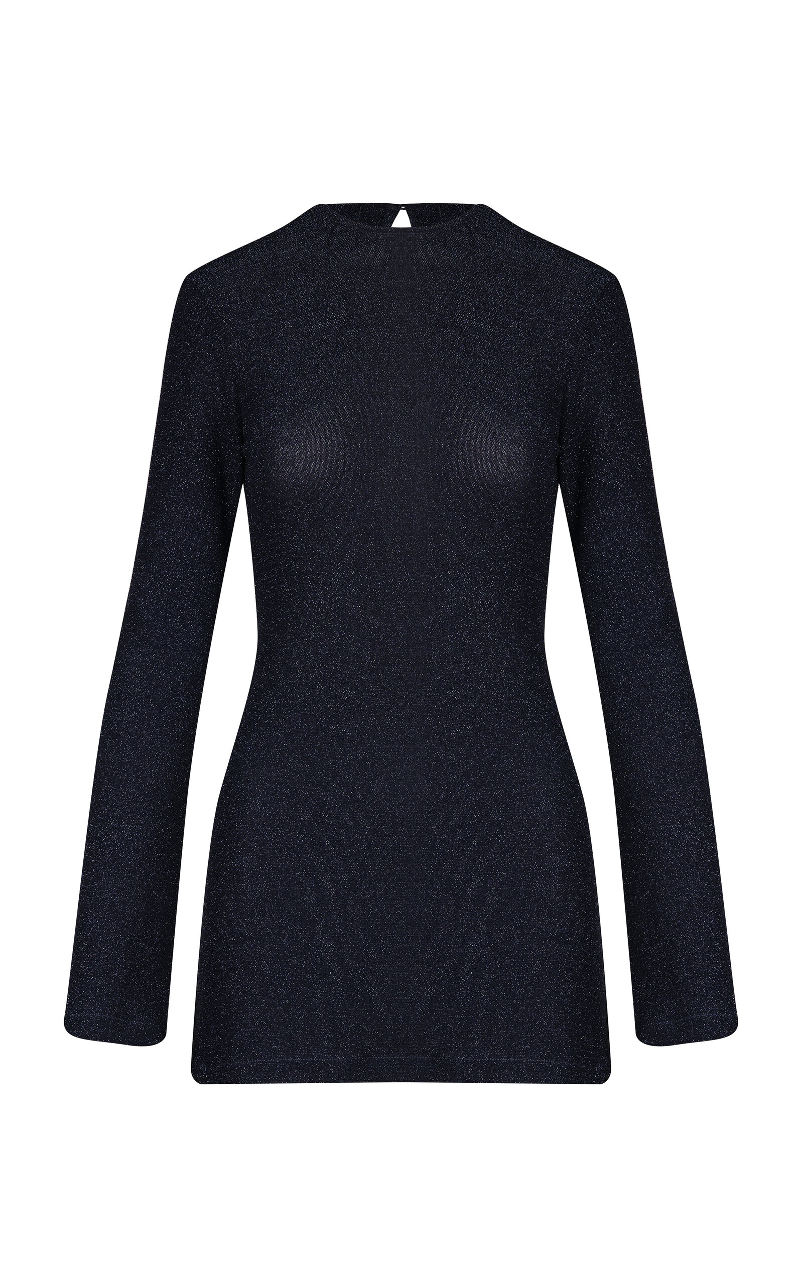 Shop Johanna Ortiz Self Love Knit Lurex Top In Navy