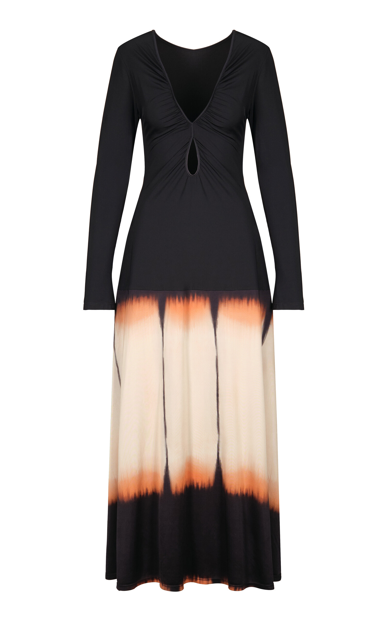 JOHANNA ORTIZ DIBUJO SIMBOLICO KEYHOLE MIDI DRESS
