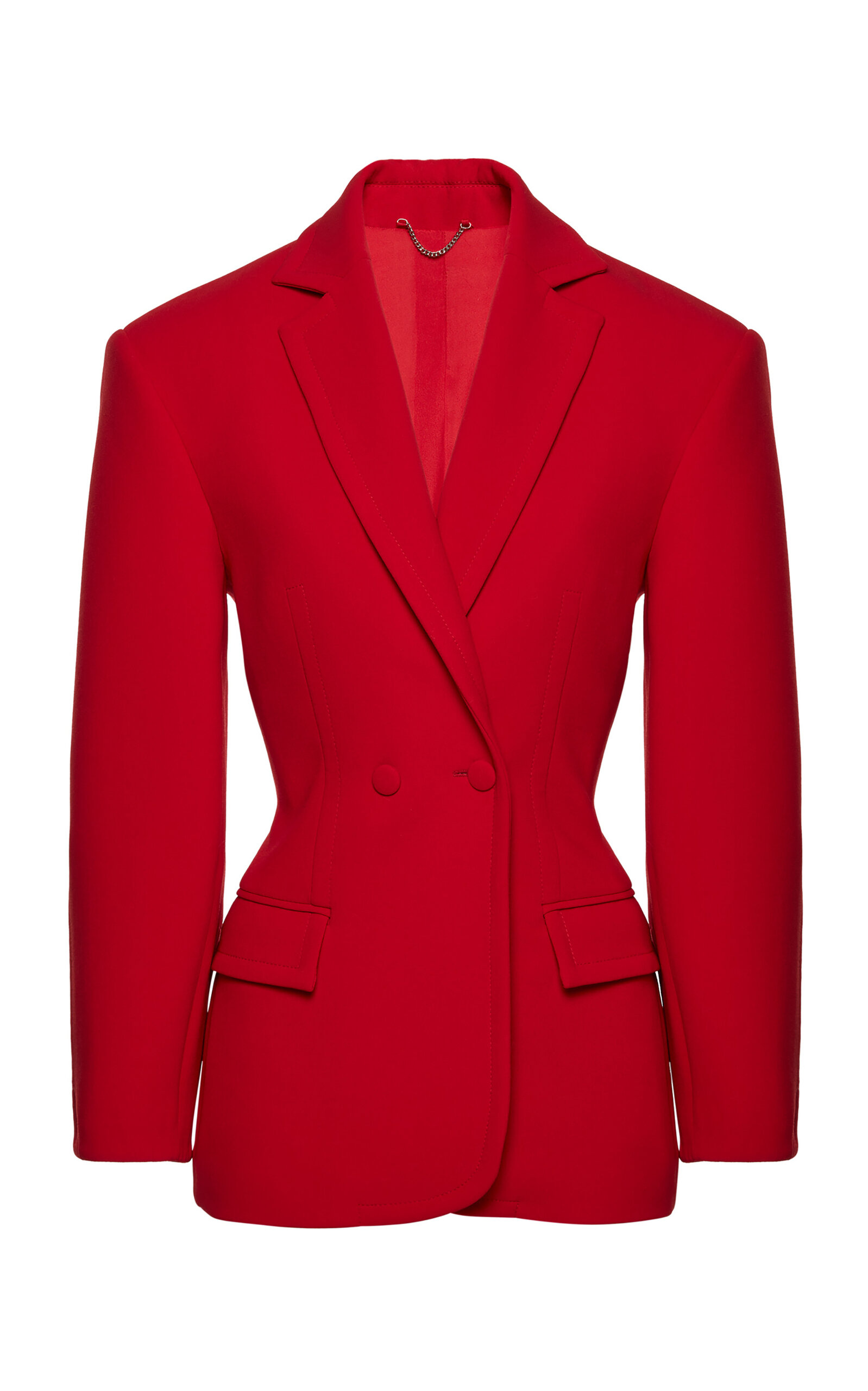 Magda Butrym Double-breasted Hourglass Blazer In Red