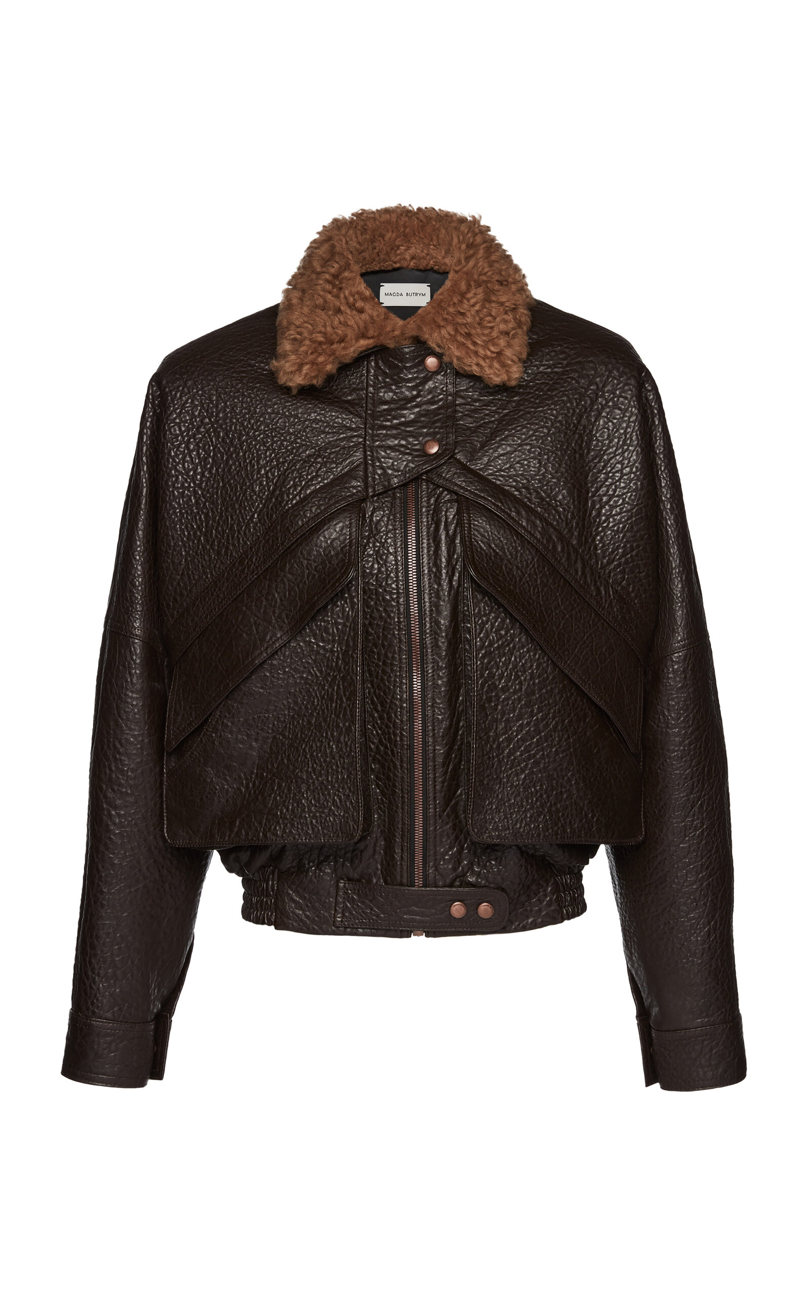 Magda Butrym Leather Jacket In Brown