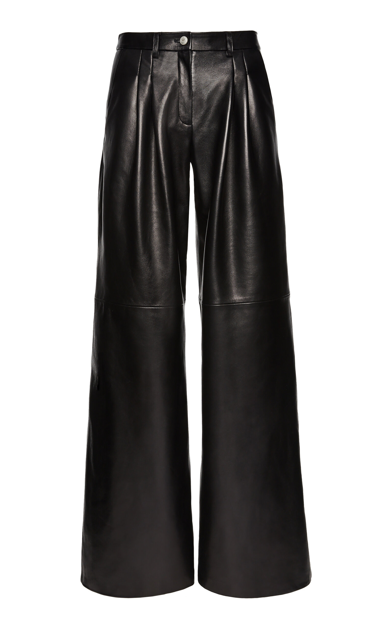 Magda Butrym Leather Pants In Black