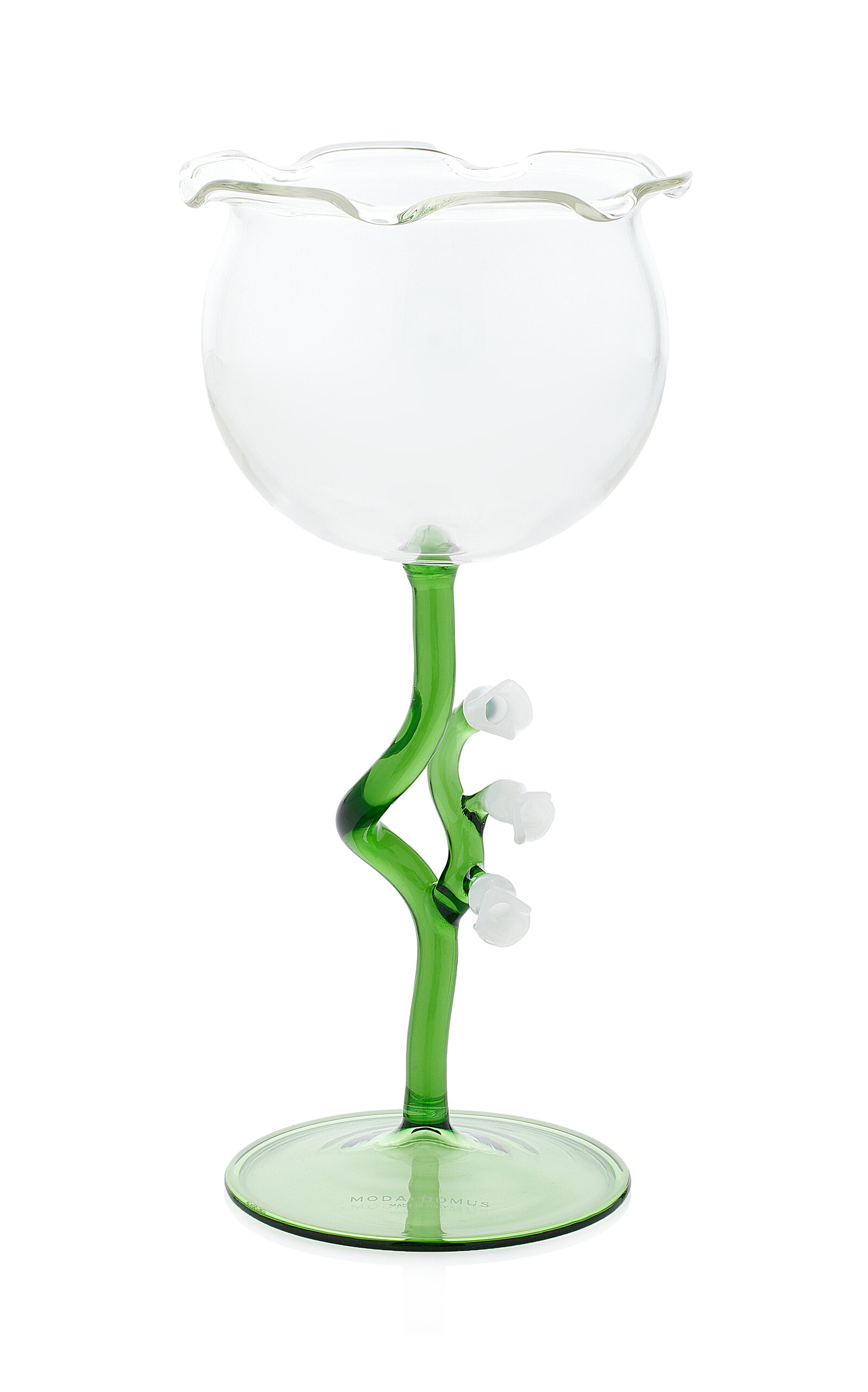 Moda Domus Lily of the Valley Fluted Cocktail Glass - Green