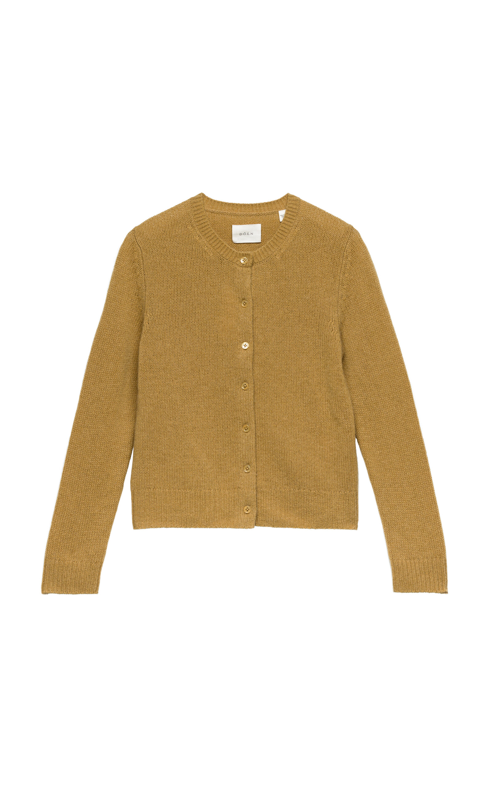 Doen Danae Cropped Cashmere Cardigan In Brown