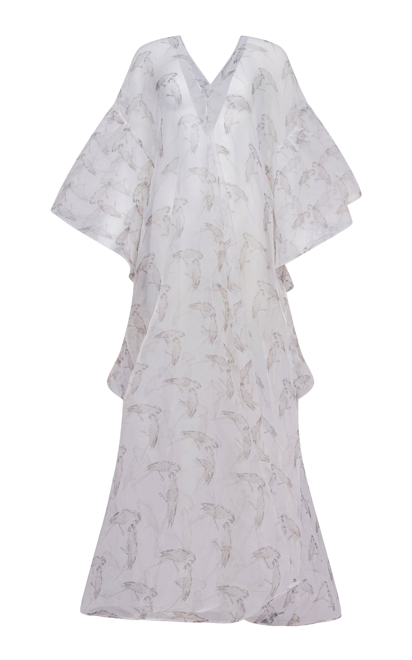 Banke Kuku Ruffled Kaftan Maxi Dress In White