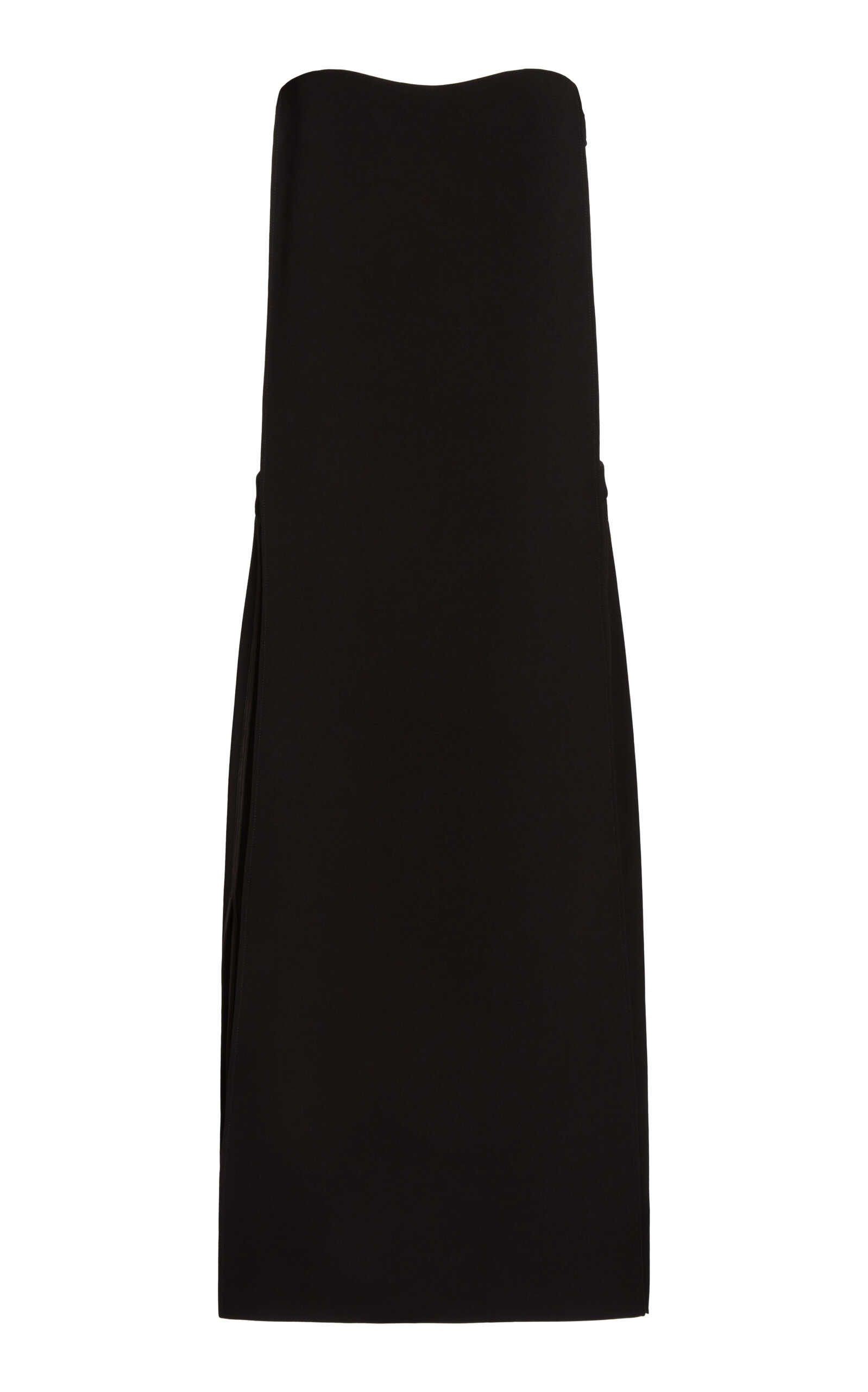 Courrèges Illusion Drape Bustier Maxi Dress In Black
