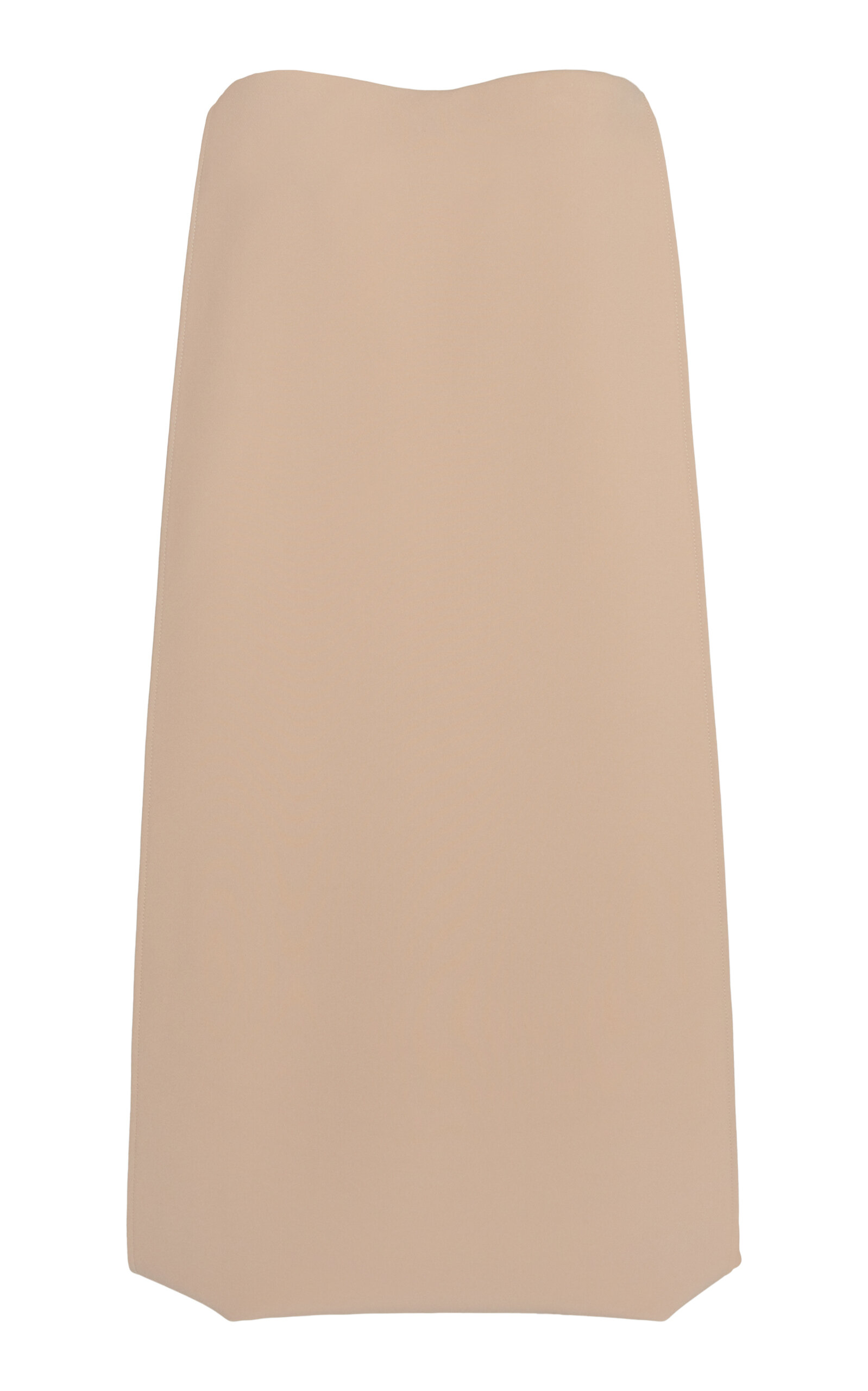 Courrèges Illusion Drape Bustier Midi Dress In Nude