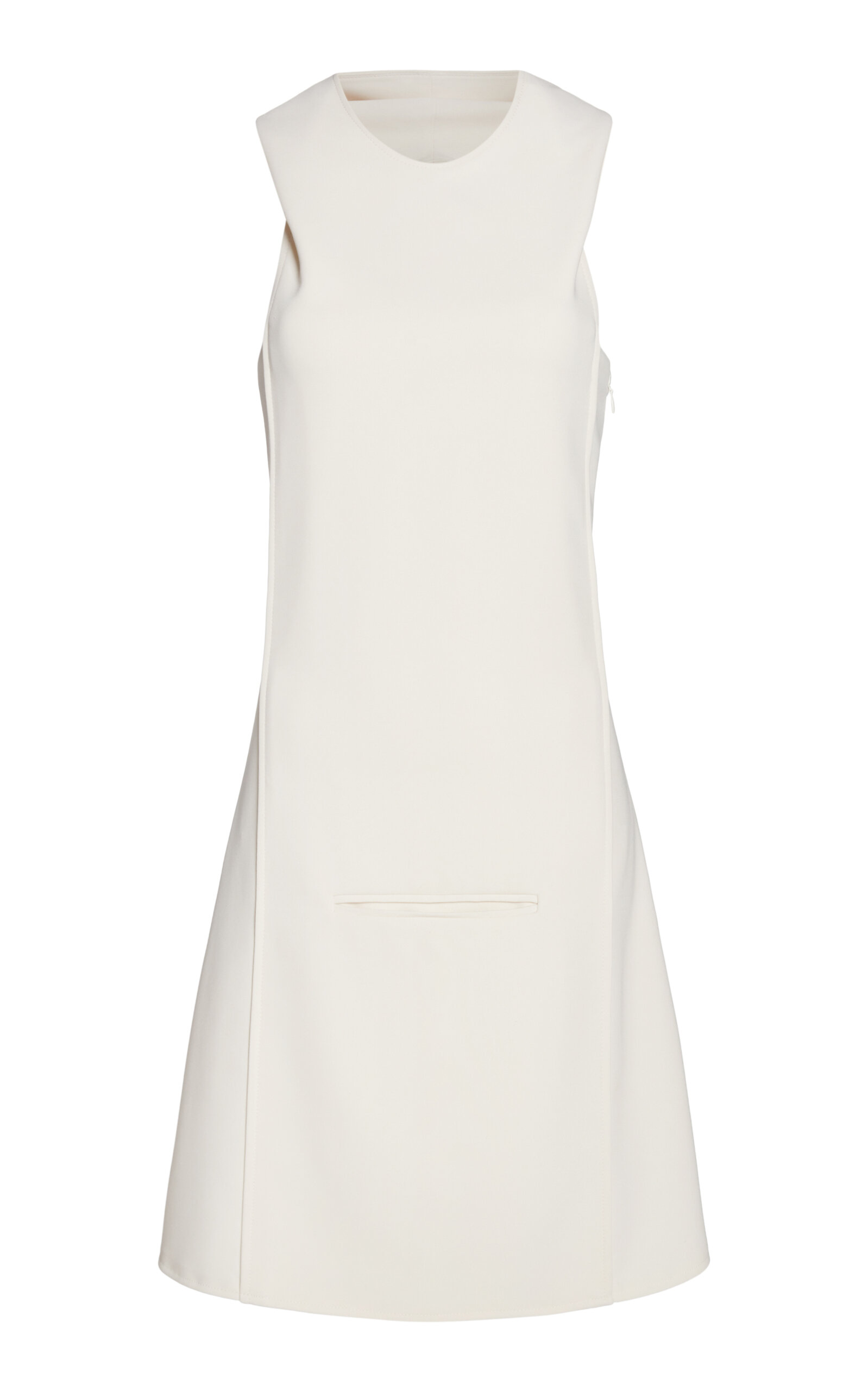 Courrèges Oblique Space Mini Dress In White