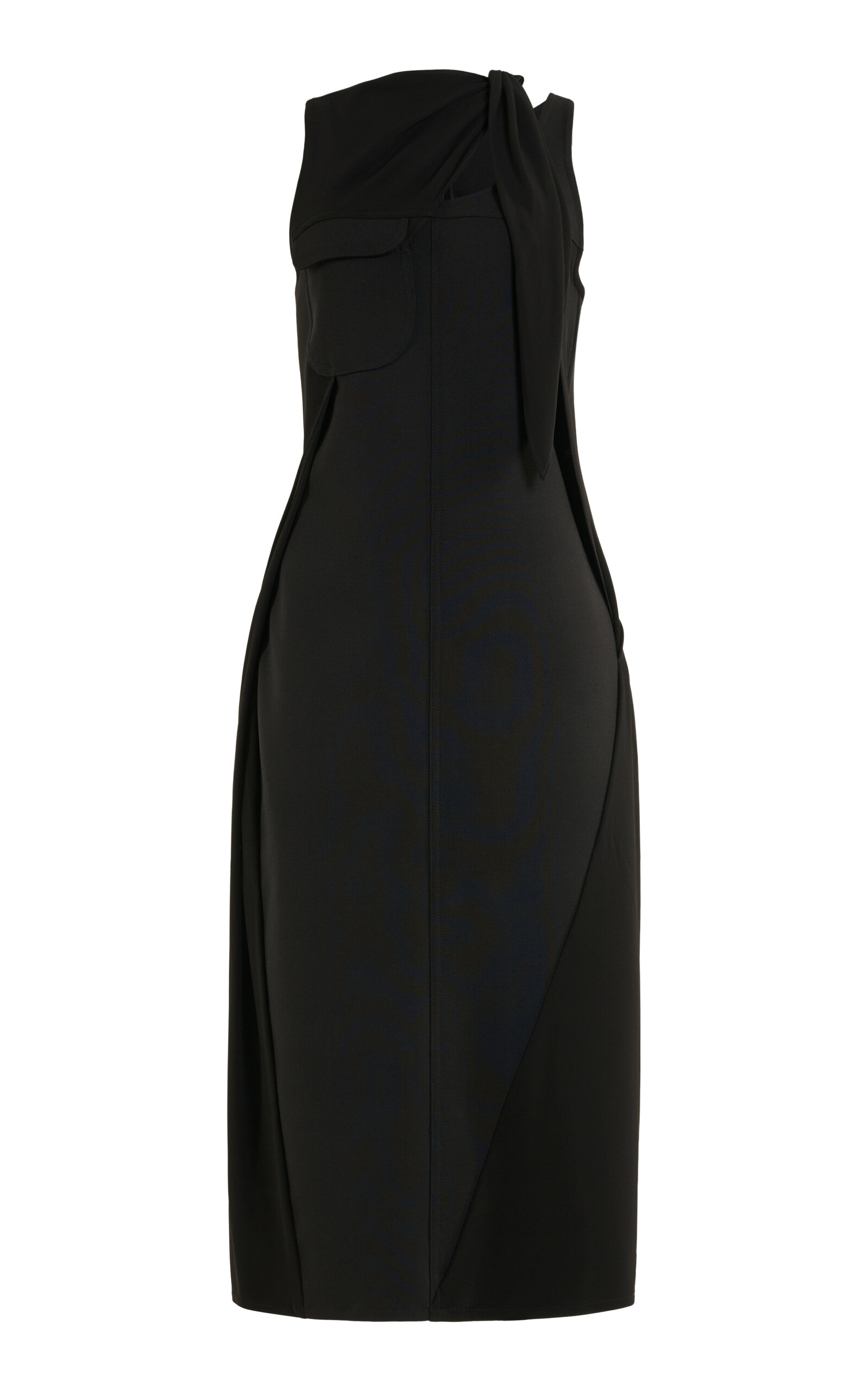 Courrèges Knot Tailored Wool Maxi Dress