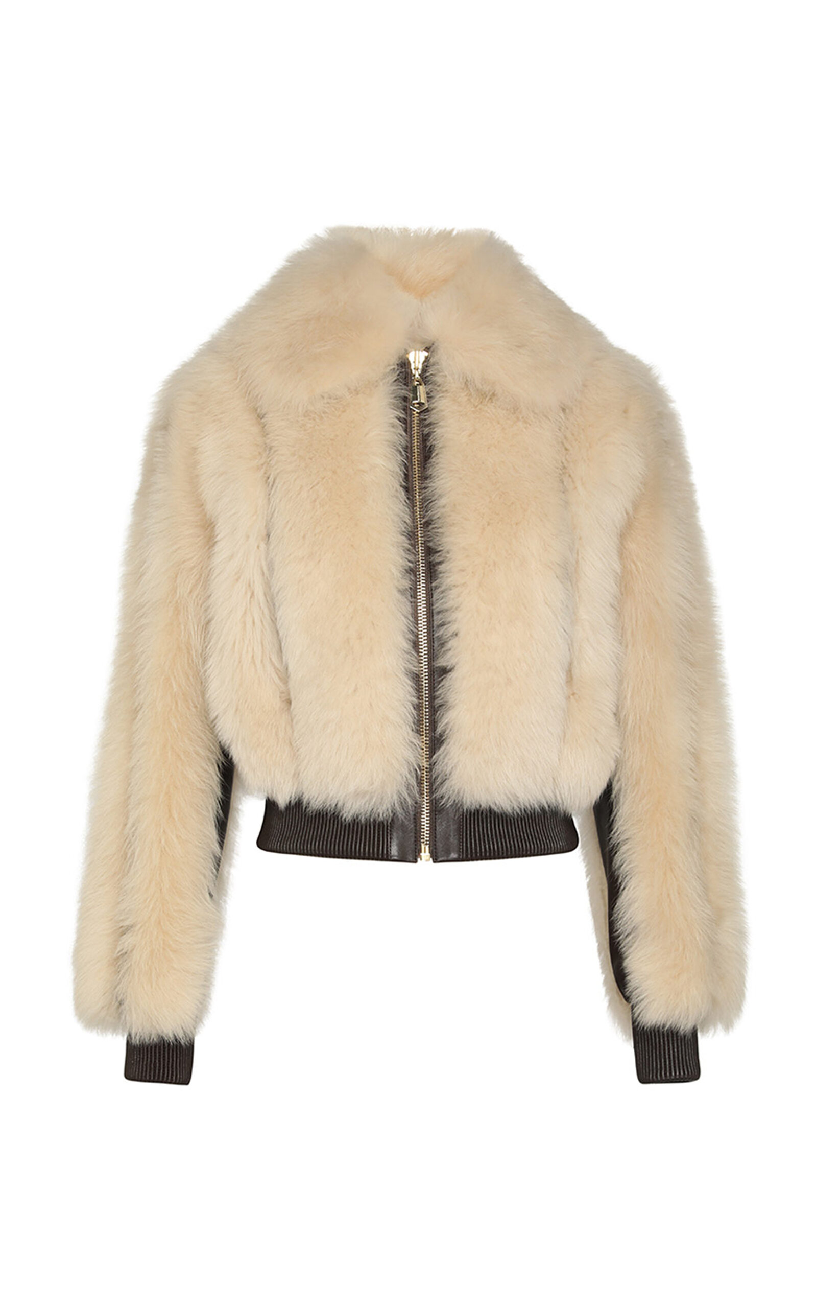 ZIMMERMANN ILLUSTRATION SHEARLING FUR JACKET