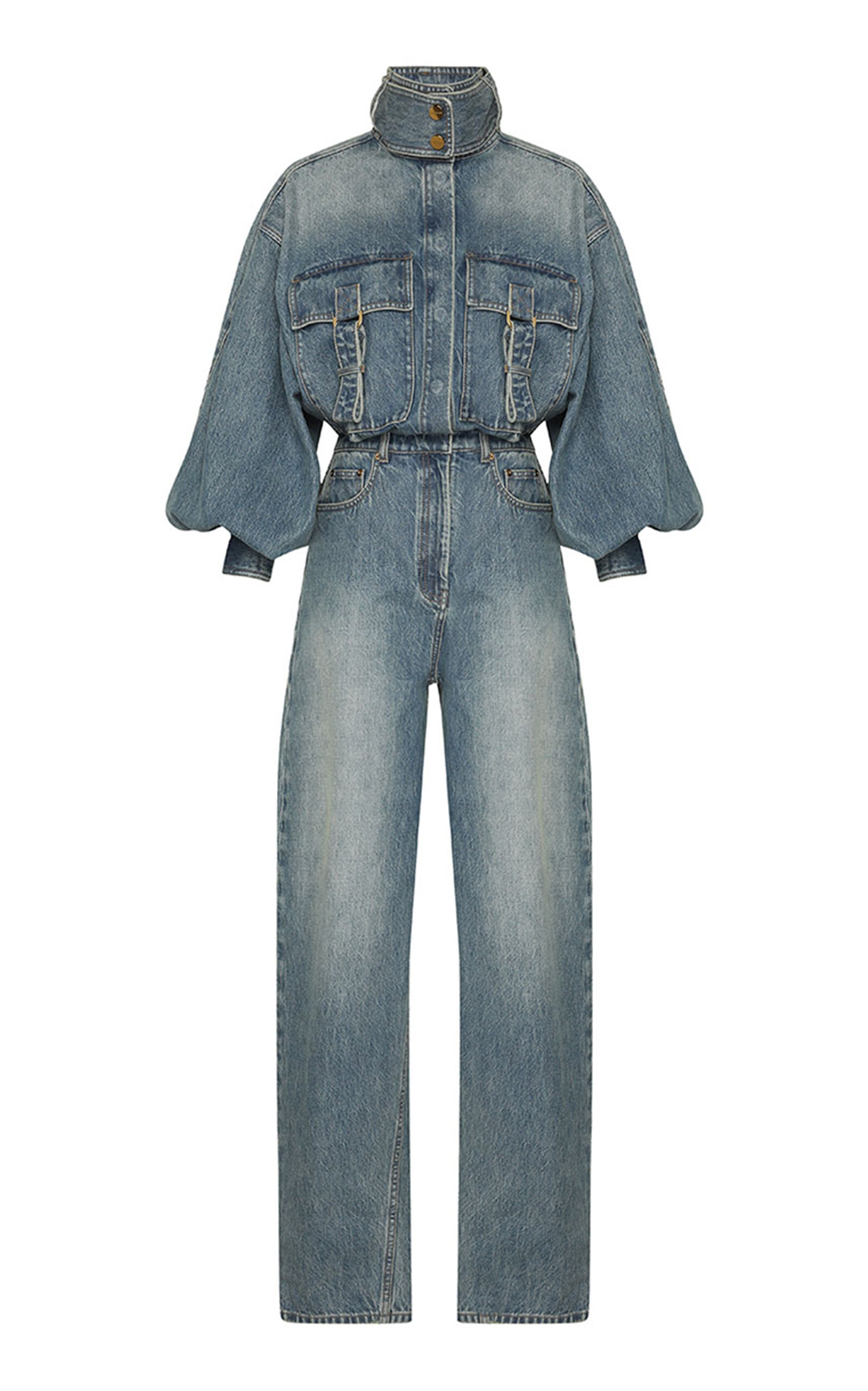 Zimmermann Women's Blue Illustration Overall Jumpsuit In Blue