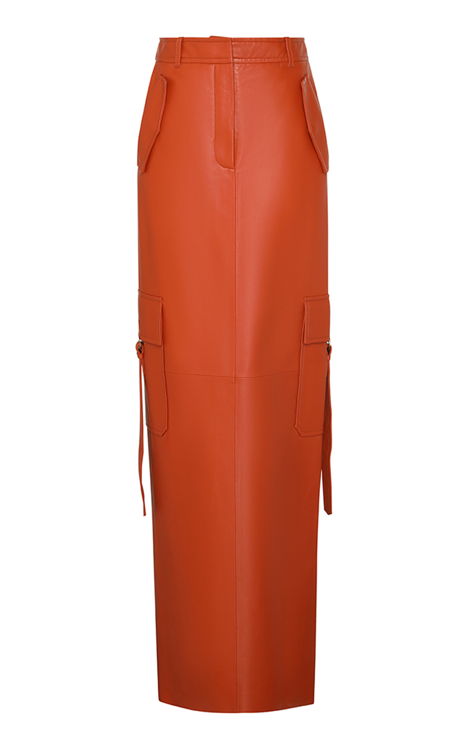 Zimmermann 'illustration' Skirt With Pockets And Slit In Orange