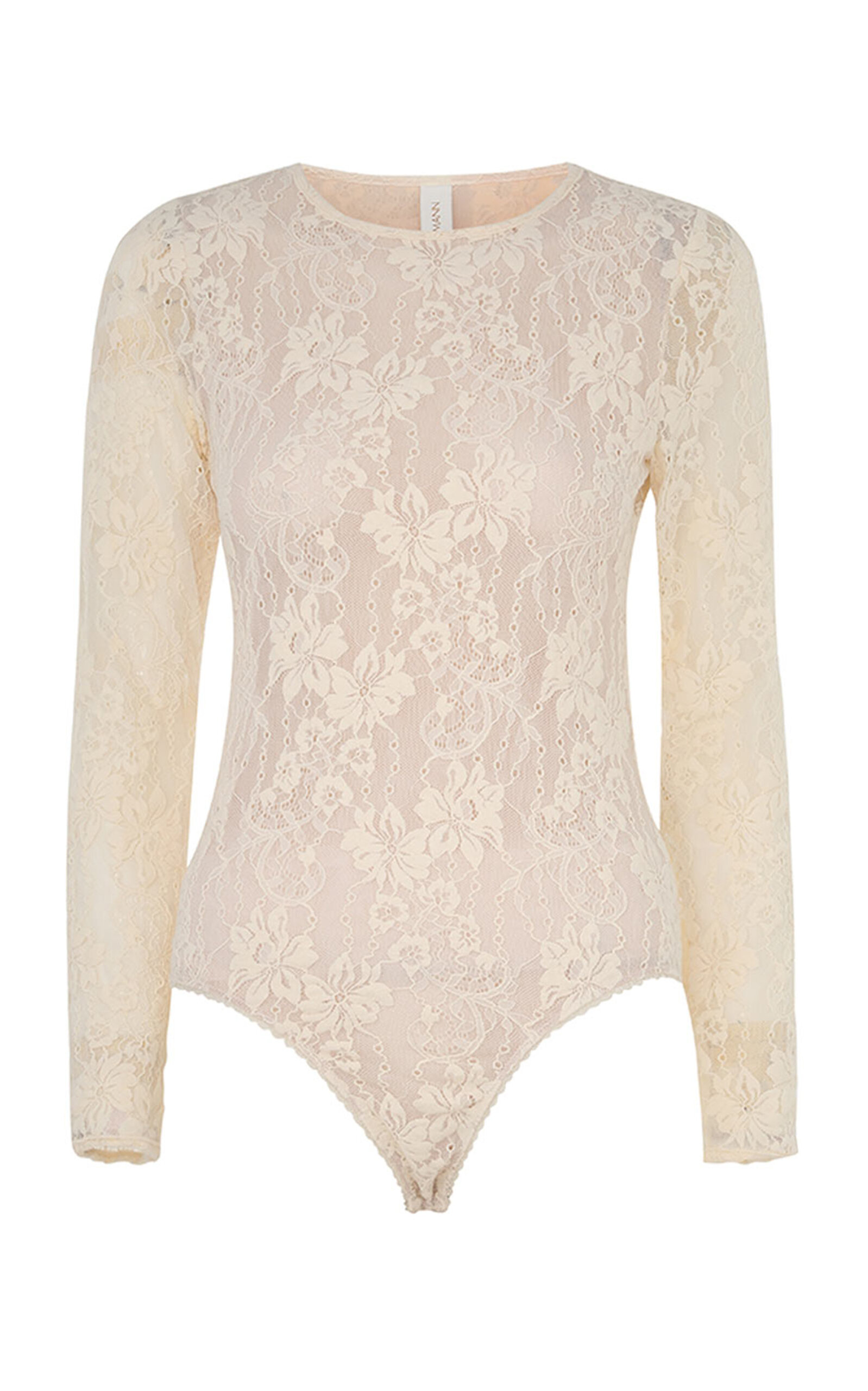 Zimmermann Stretch-lace Bodysuit In Off-white