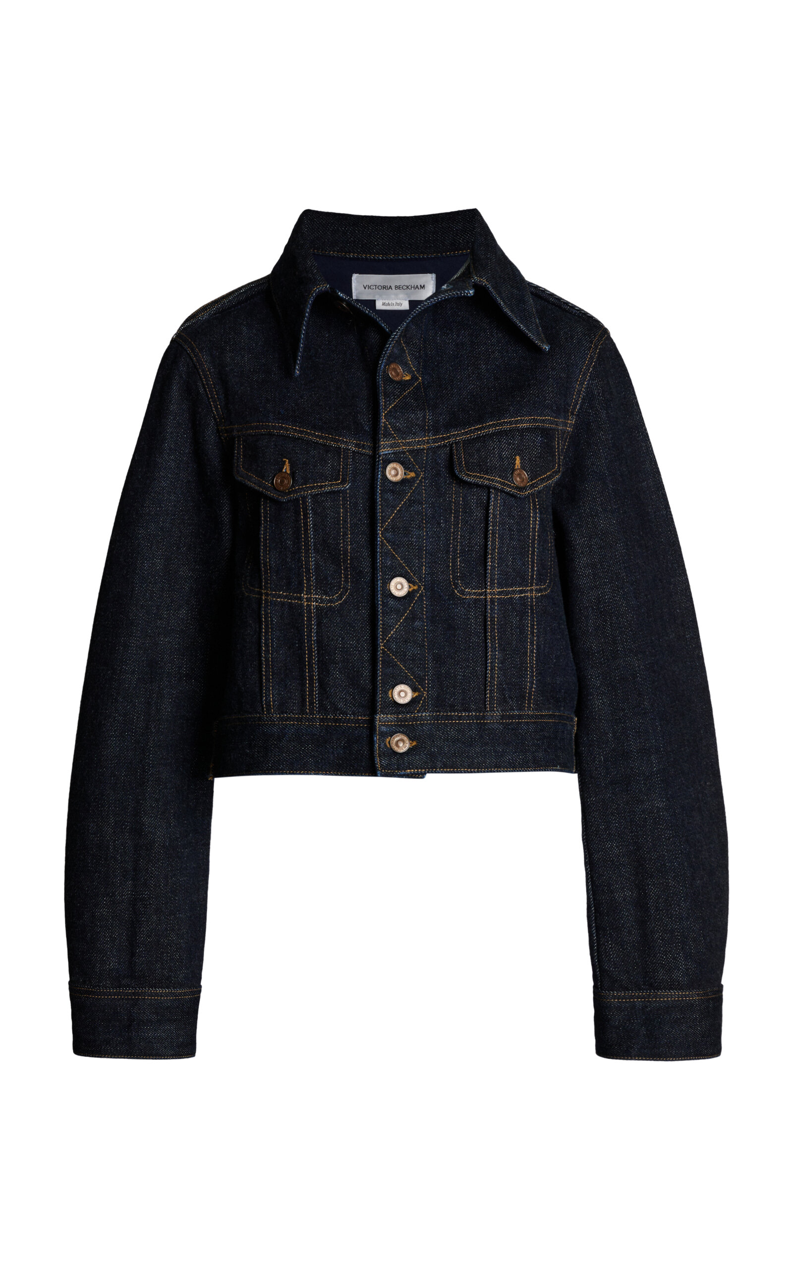 VICTORIA BECKHAM DENIM CROPPED JACKET