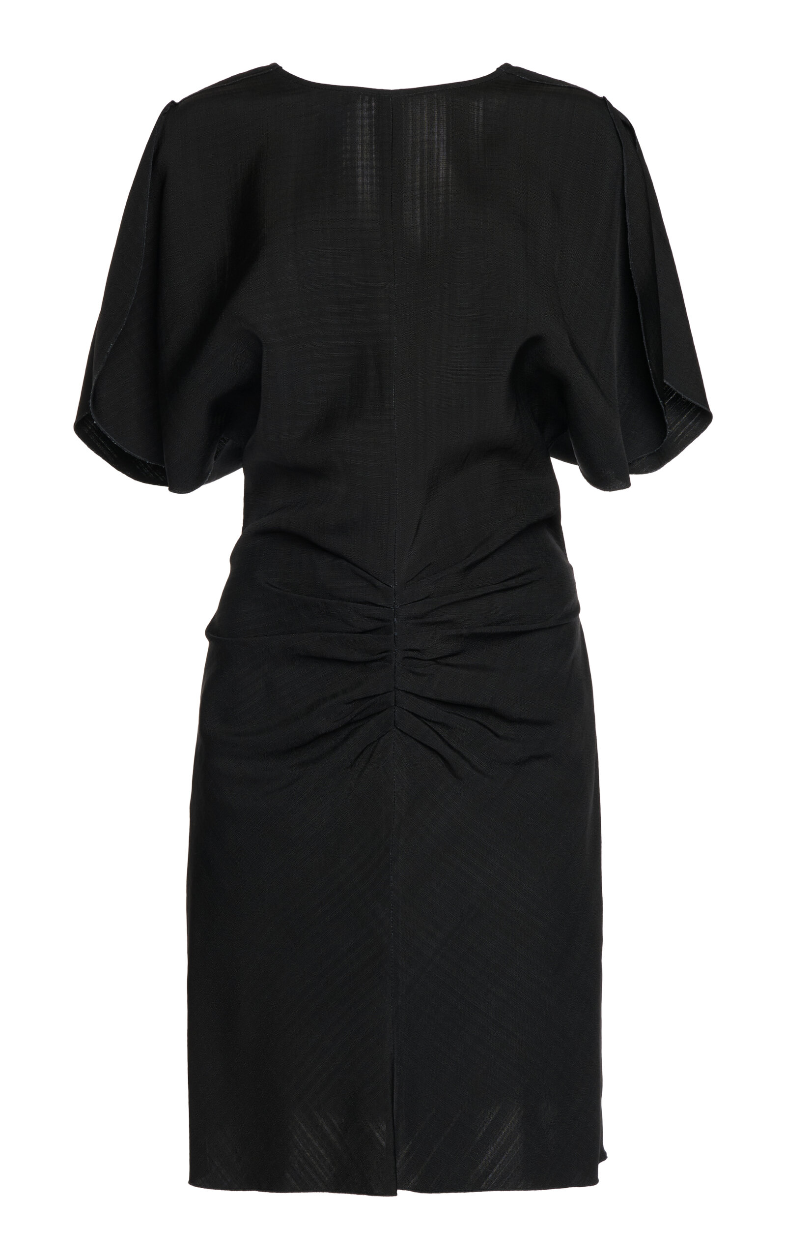 Victoria Beckham Gathered Waist Mini Dress In Black