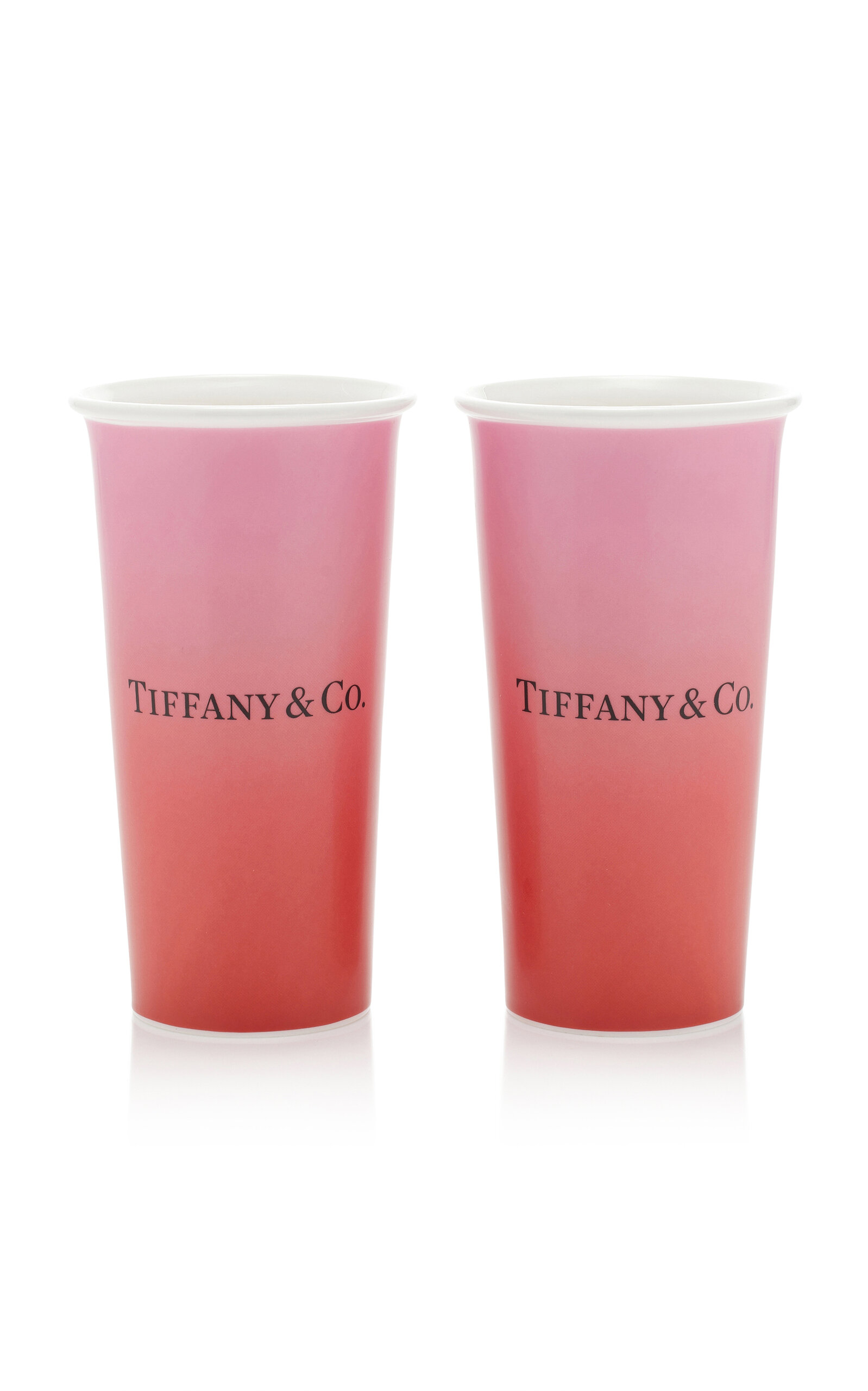 Tiffany & Co Set-of-two Large Bone China Coffee Cups In Multi