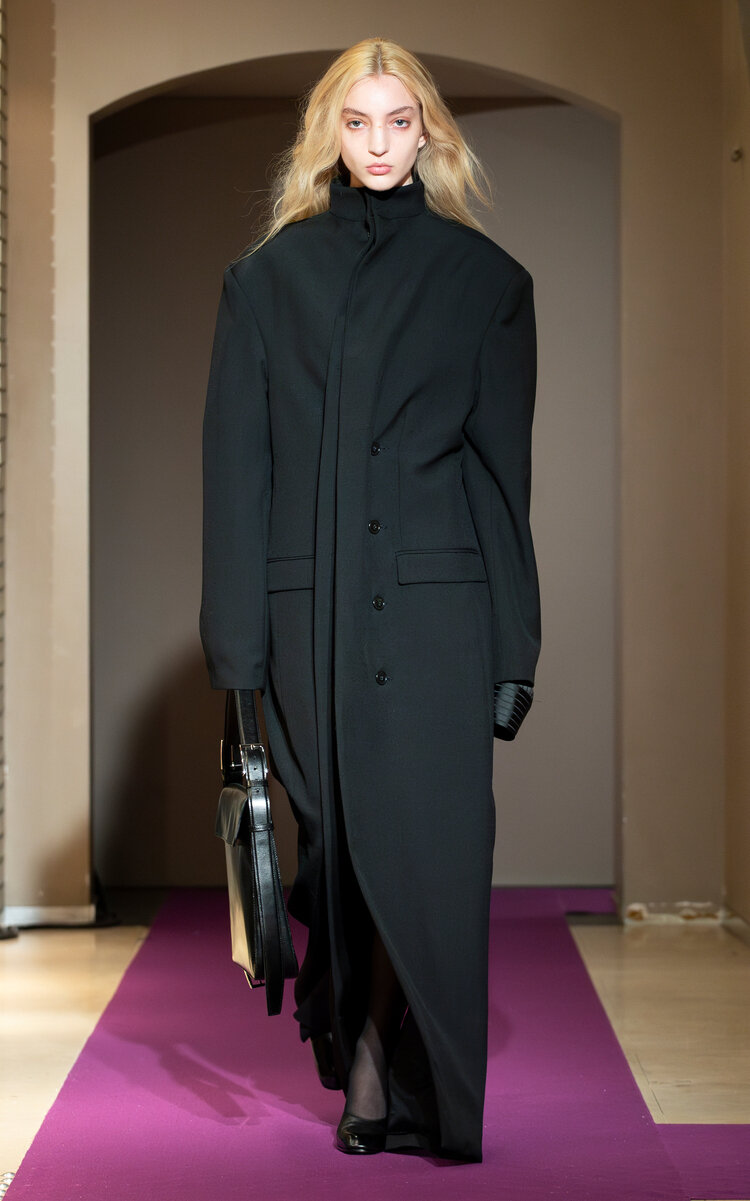 Marie Adam-leenardt Oversized Wool Coat In Black