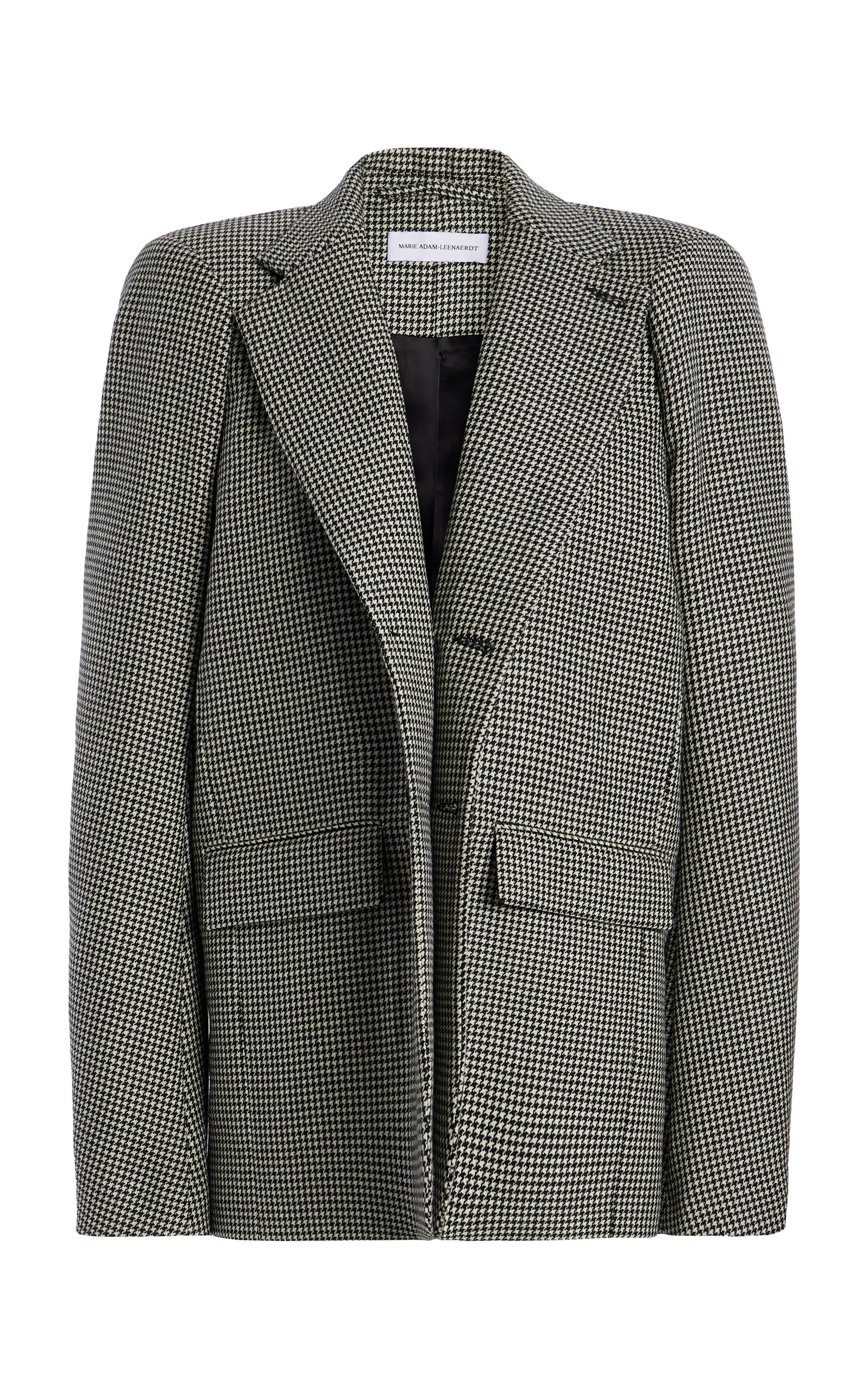 Marie Adam-leenardt Structured Checked Wool Blazer In Black,white