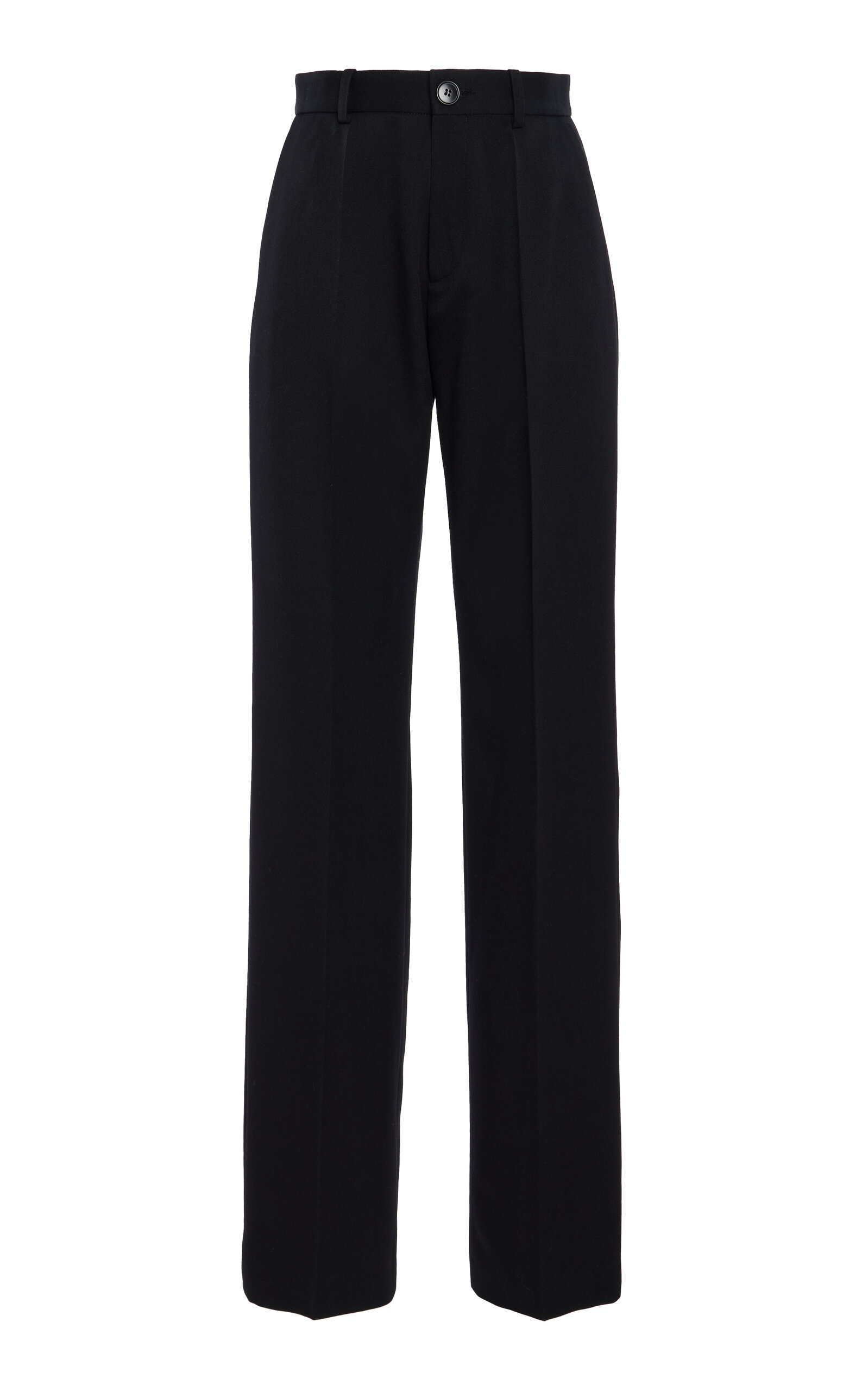Marie Adam-leenardt Classic Wool Slim-leg Pants In Black