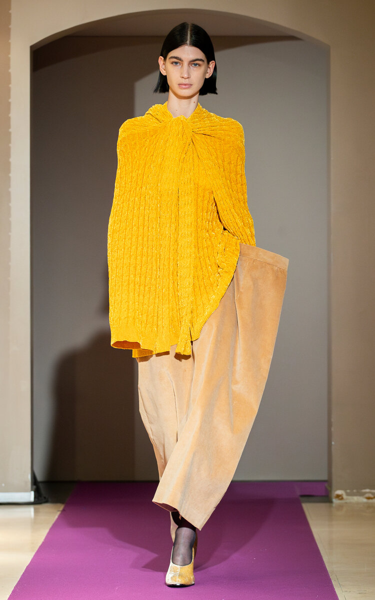 Marie Adam-leenardt Oversized Wool Column Maxi Skirt In Neutral