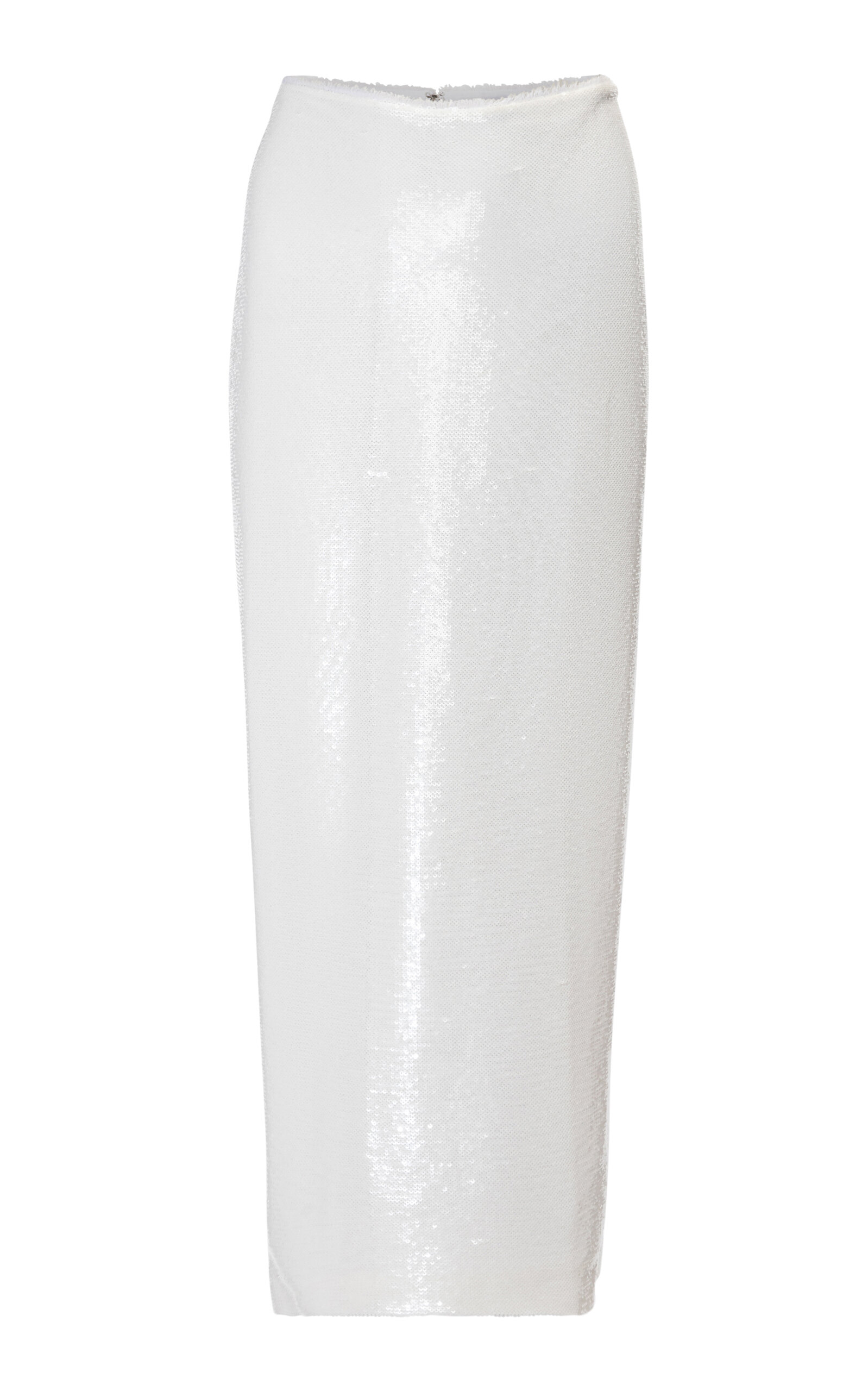 Marmar Halim Sequined Silk-blend Midi Skirt In Off-white