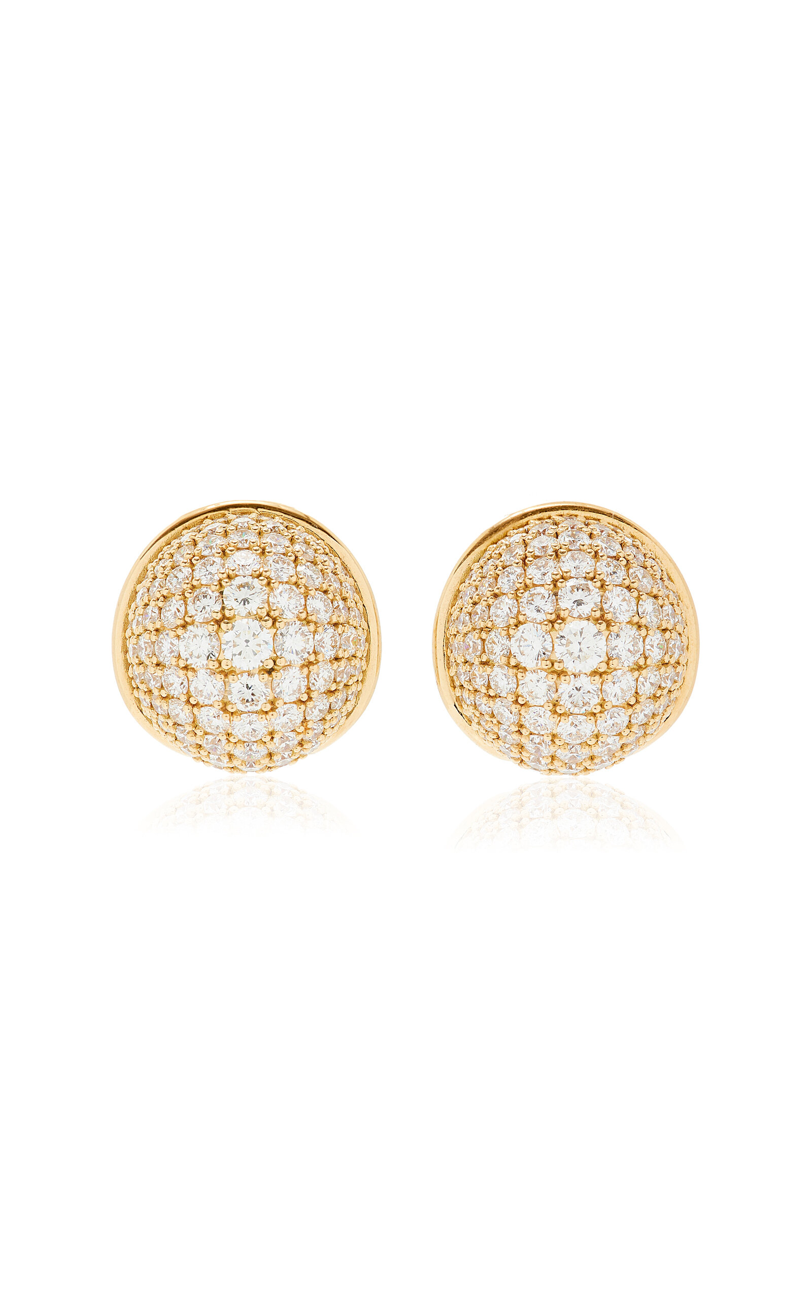 Fernando Jorge Fluid Small 18k Yellow Gold Diamond Earrings