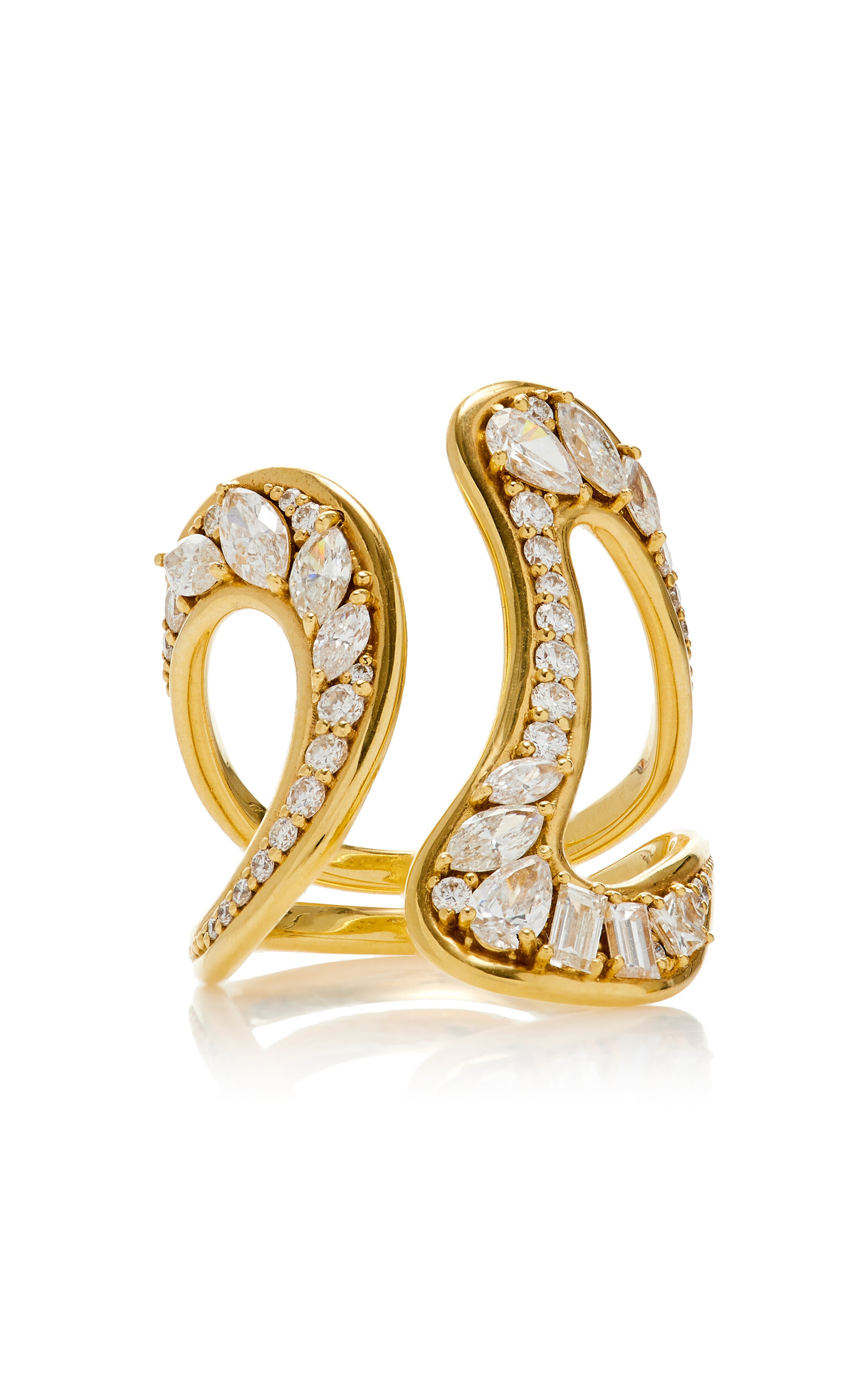 Fernando Jorge Stream 18k Yellow Gold Diamond Ring In Gold