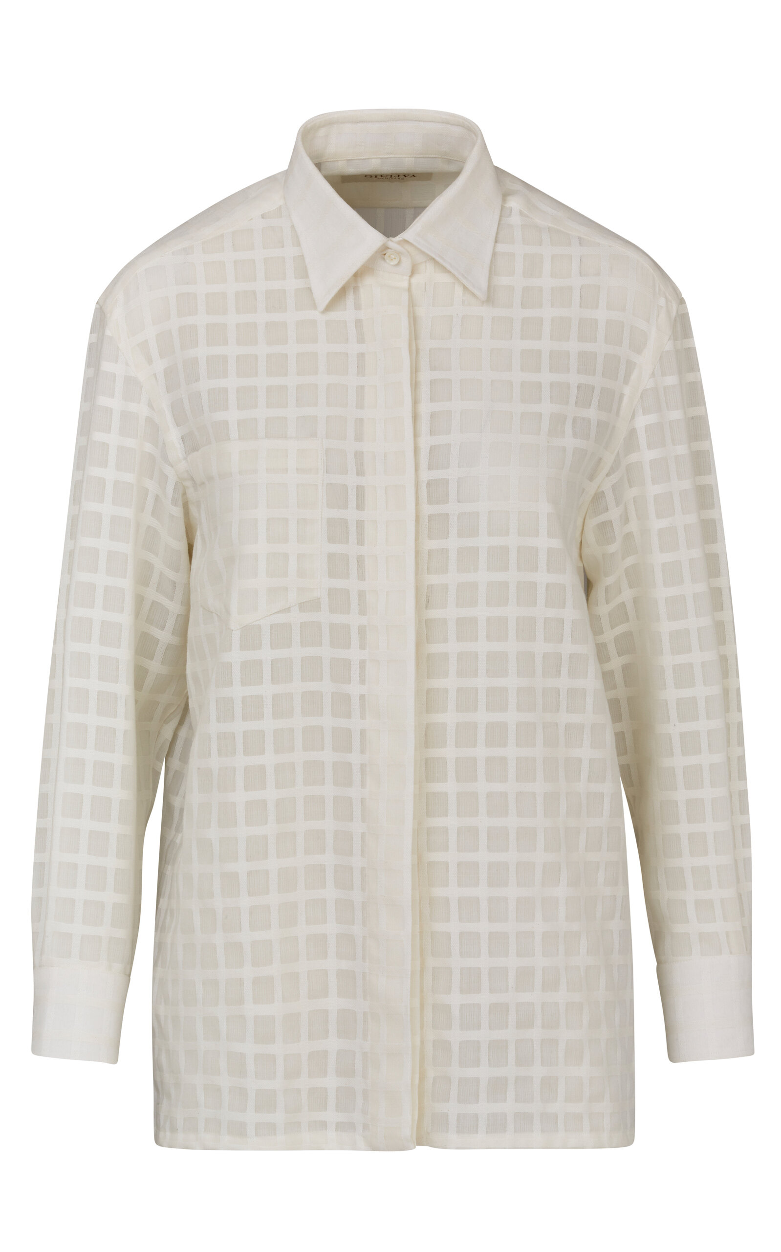 Alba Oversized Checked Wool-Cotton Shirt