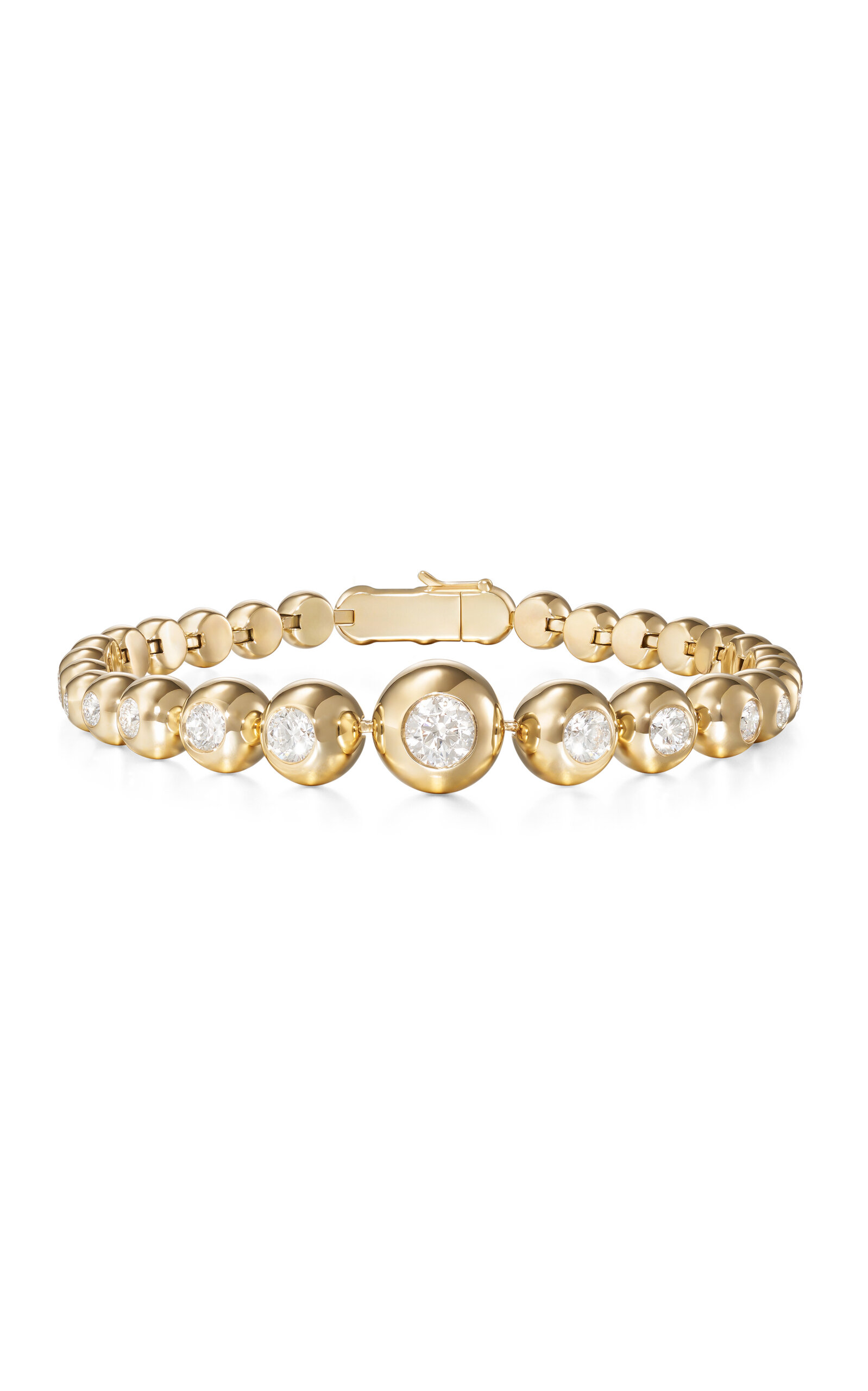 Shop Melissa Kaye Audrey 18k Yellow Gold Diamond Tennis Bracelet