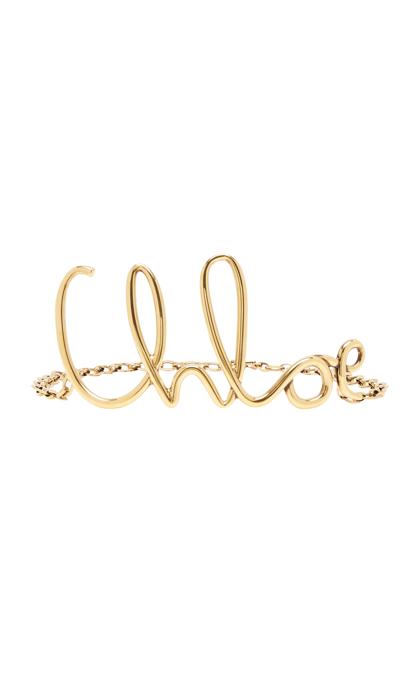 Chloé Large C Gold-tone Chain Belt In Gold