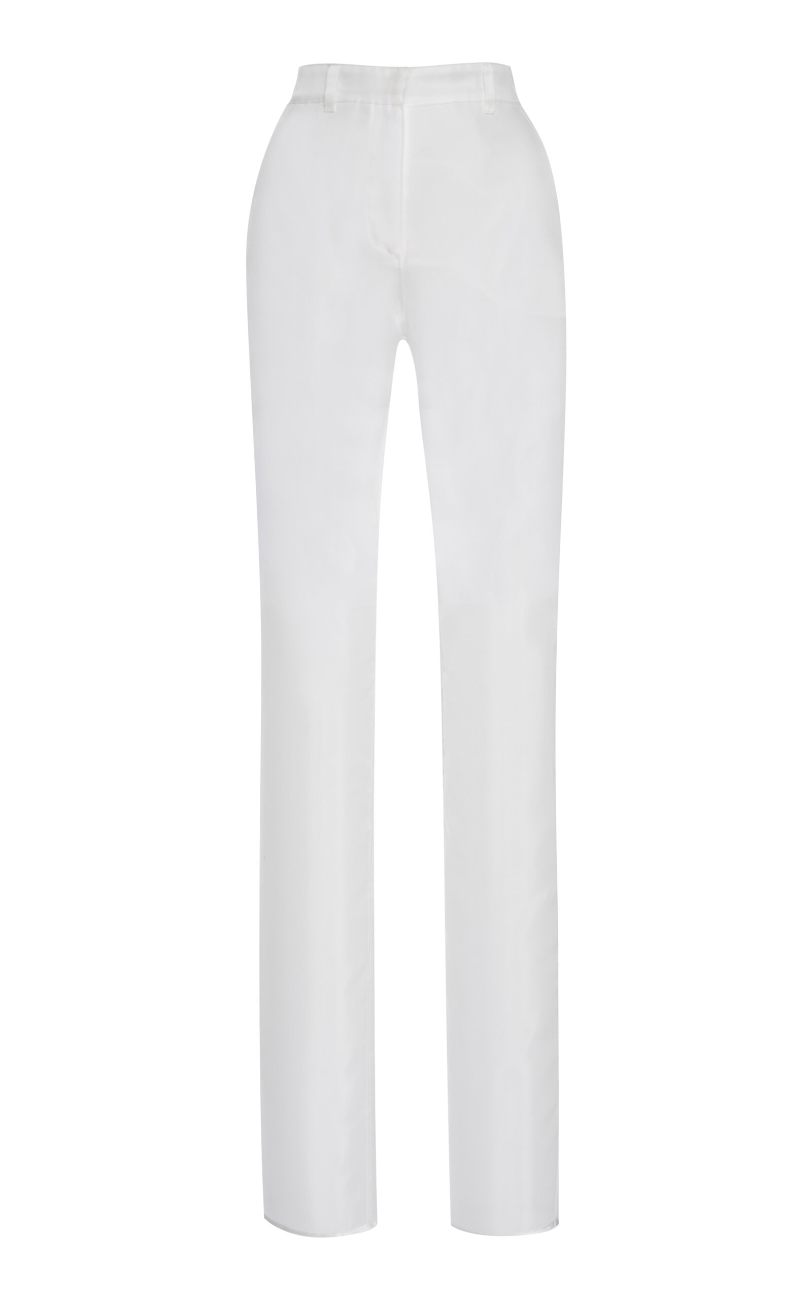 Coperni Sheer Organza Skinny-leg Pants In White
