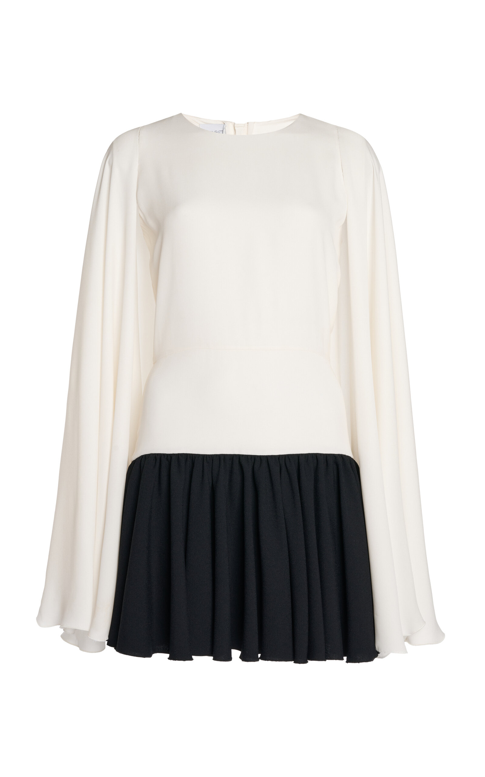 Giambattista Valli Two-tone Crepe Mini Dress In Black,white