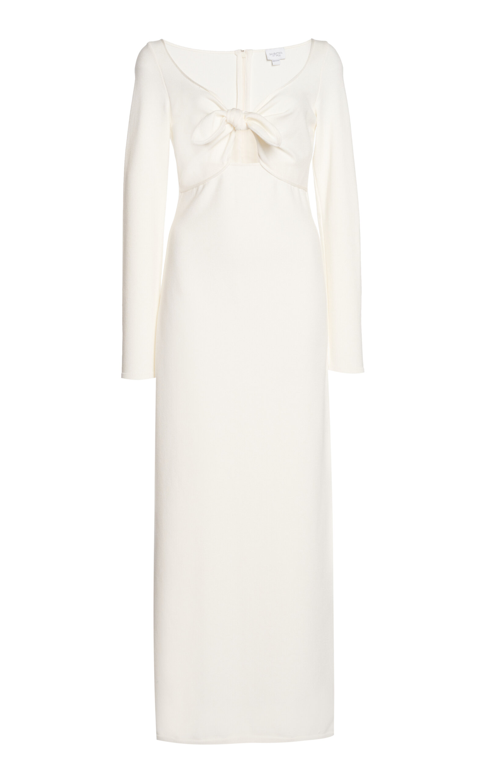 Giambattista Valli Tie-Front Knit Maxi Dress - Ivory - Women's Clothing