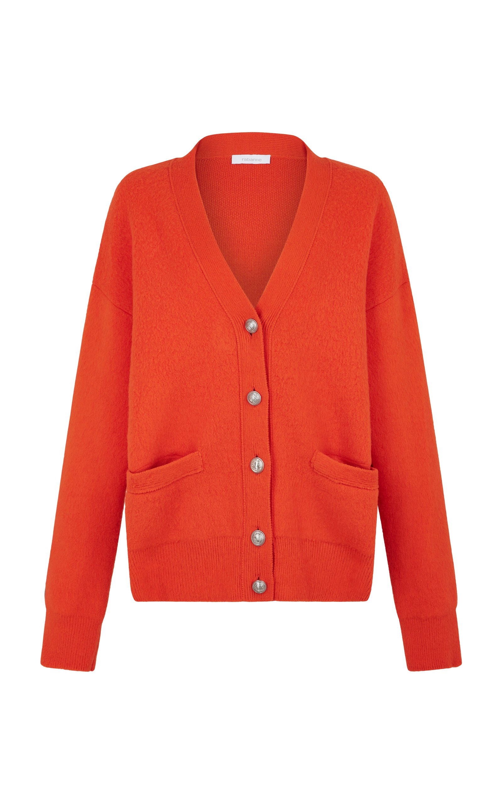 Rabanne Wool Cardigan In Orange