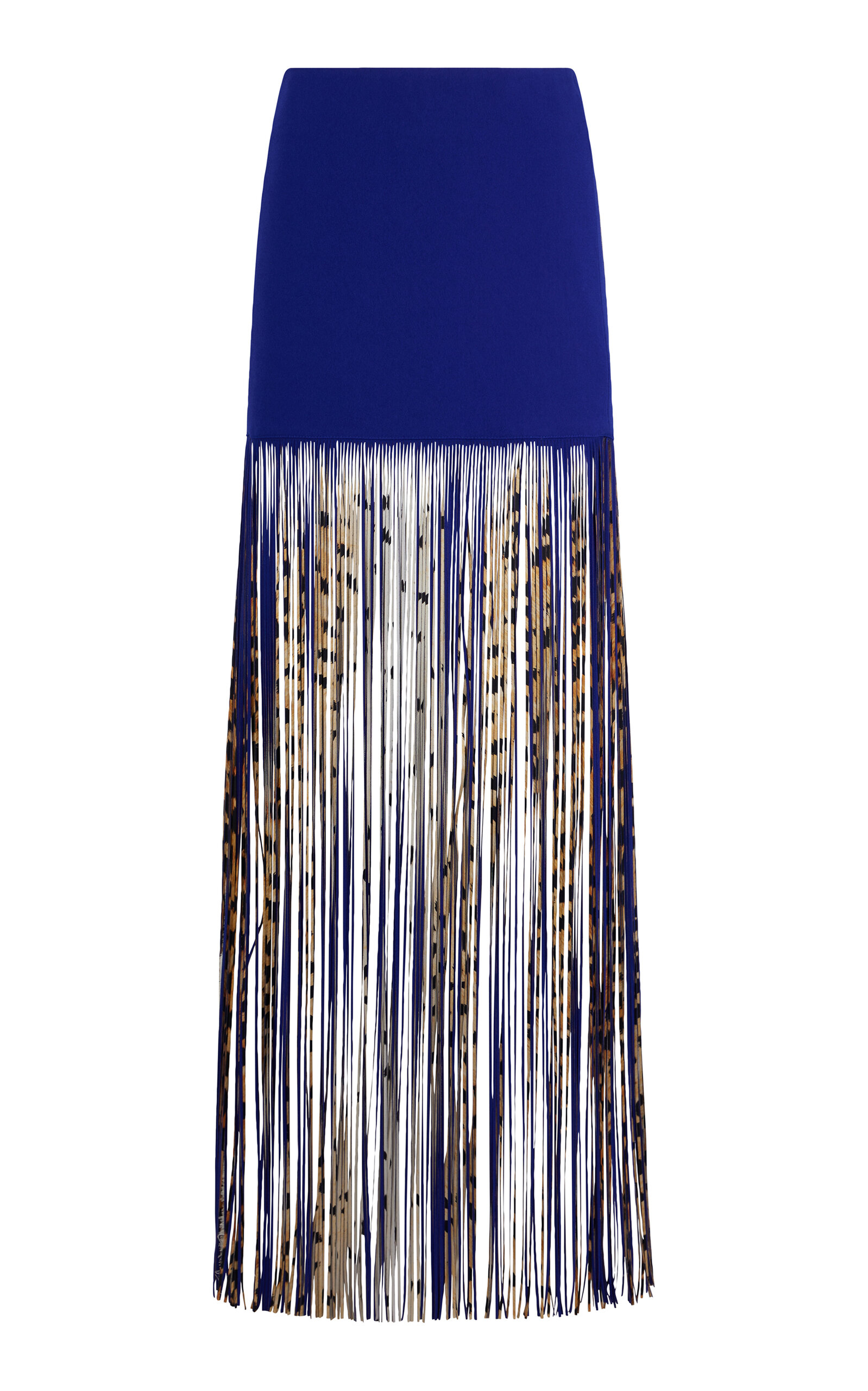 Rabanne Fringed Midi Skirt In Blue