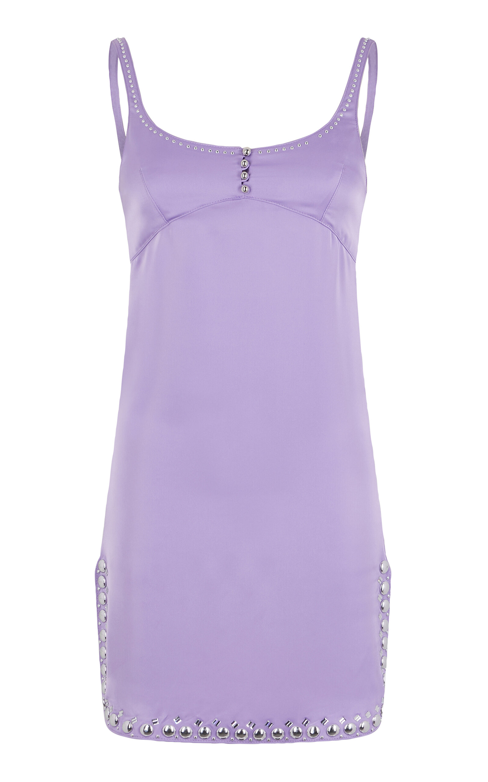 Rabanne Embellished Satin Mini Dress In Print