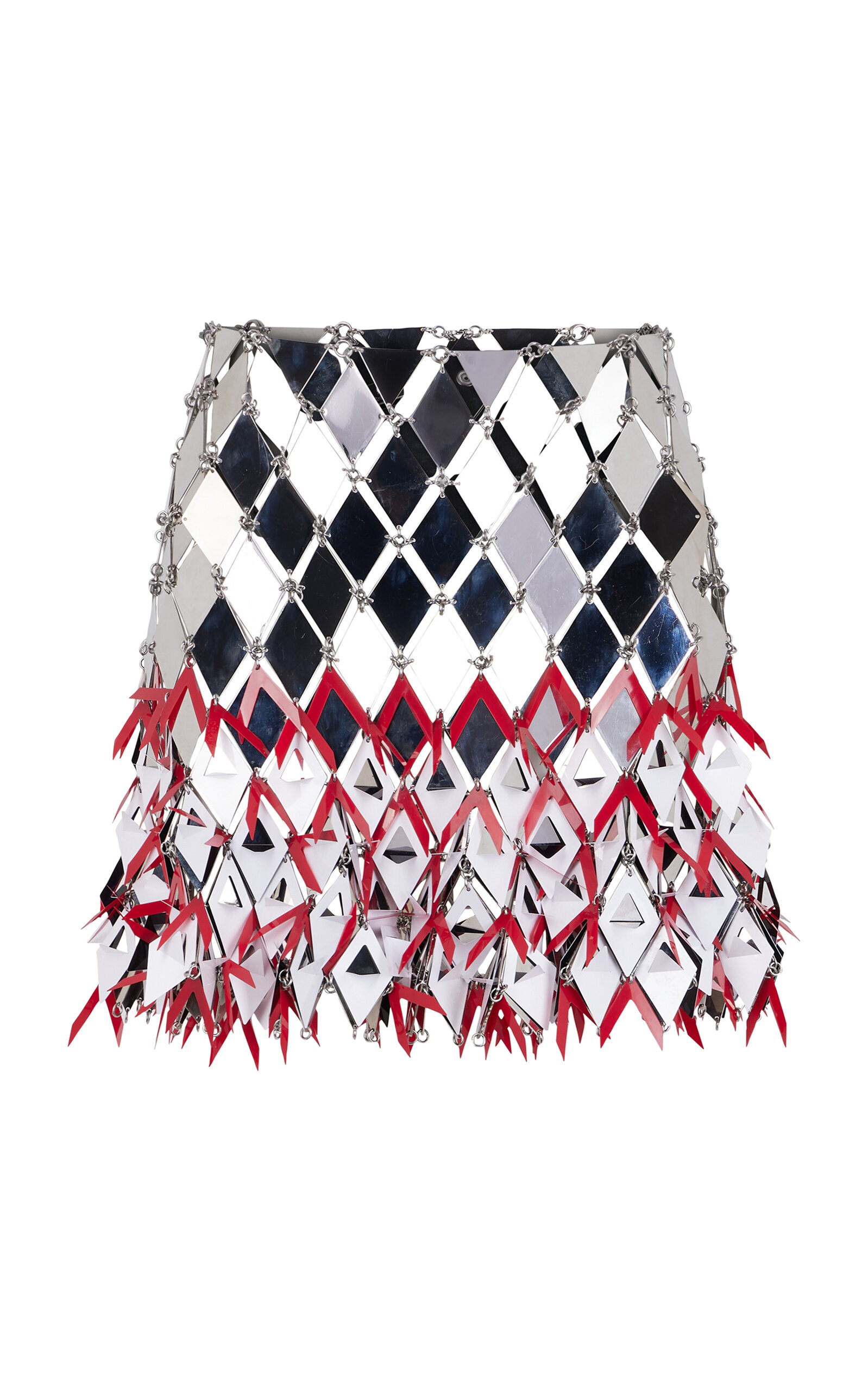 Rabanne Paillette Mini Skirt In Black,white