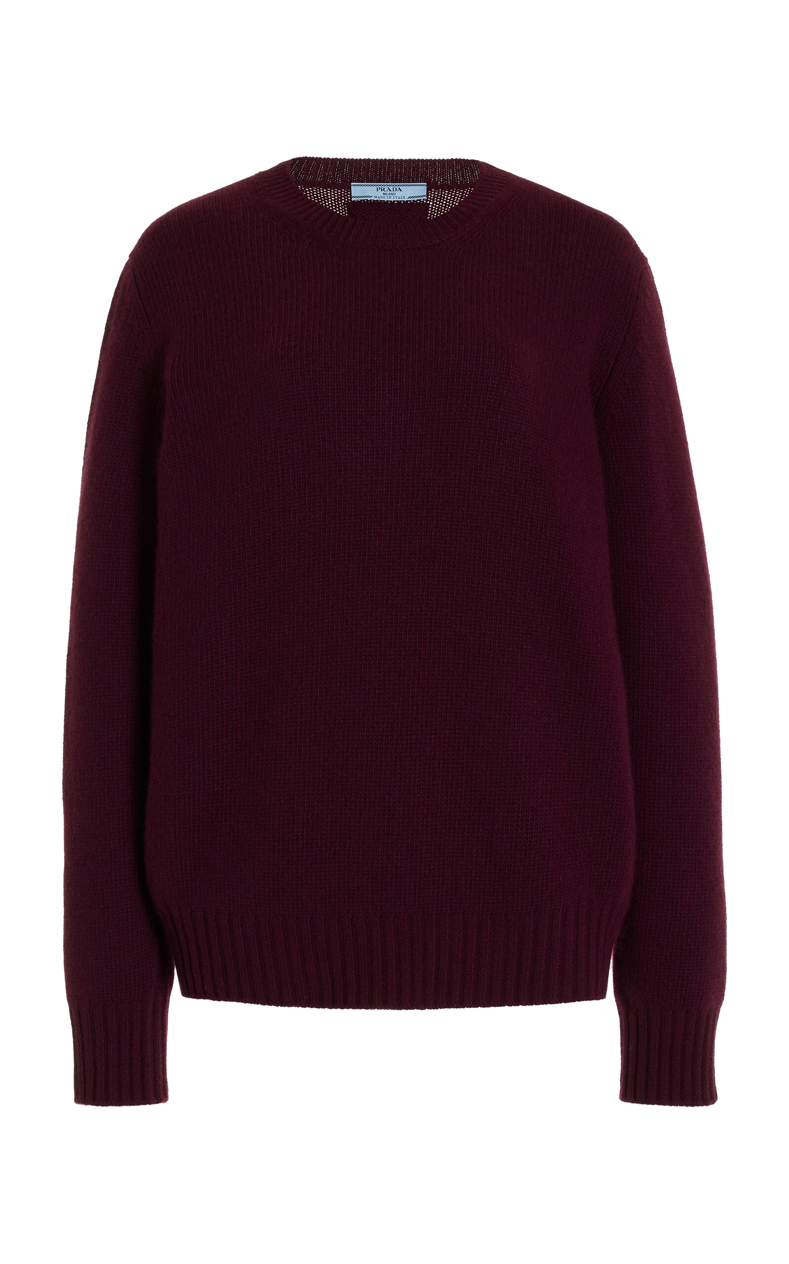 Prada Cashmere-Wool Top - Burgundy